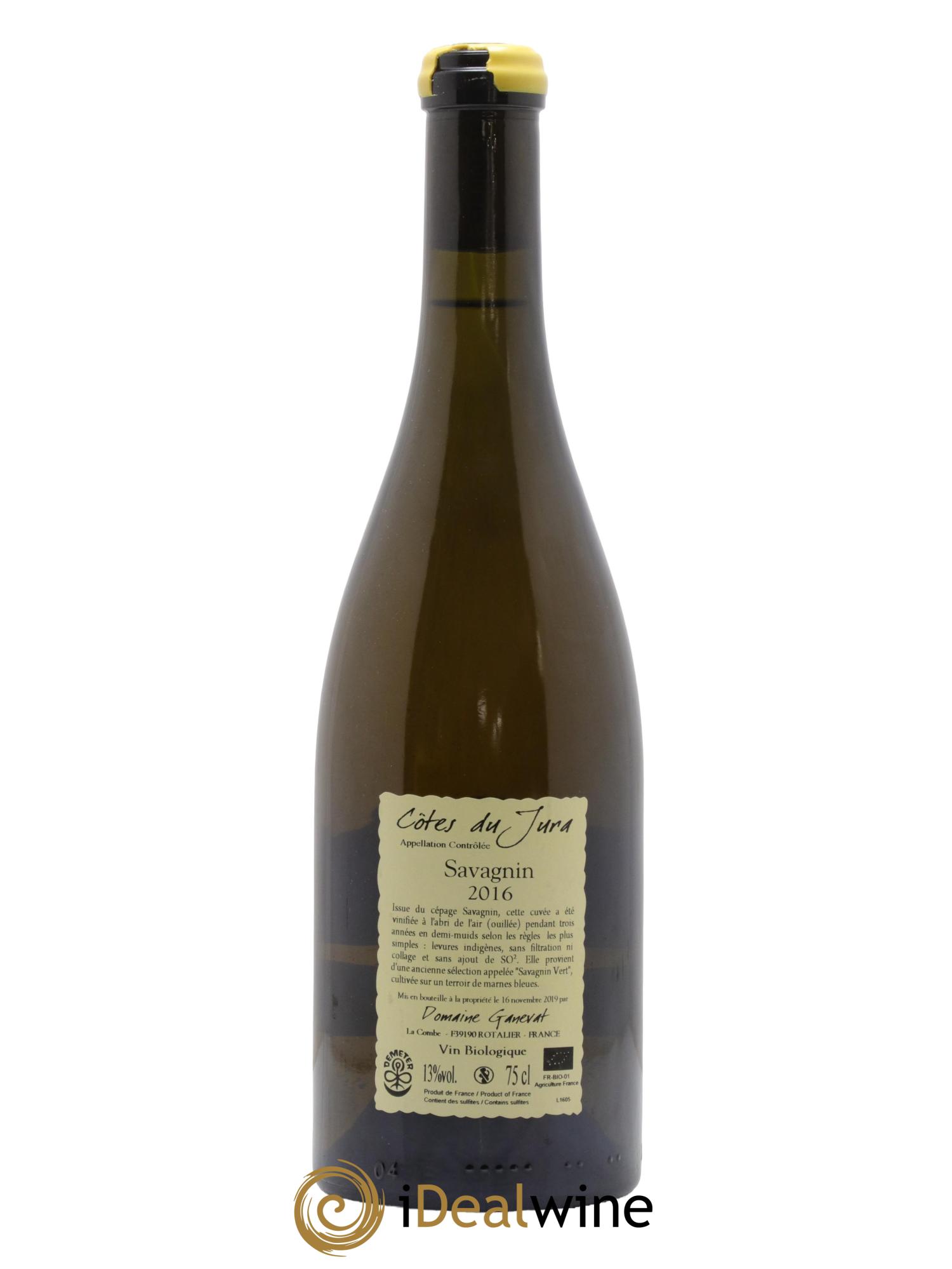 Côtes du Jura Les Chalasses Marnes Bleues Jean-François Ganevat (Domaine) 2016 - Lot de 1 bouteille - 1