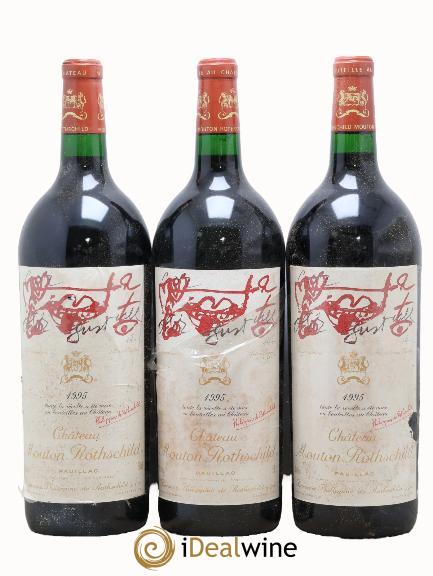 Château Mouton Rothschild 1er Grand Cru Classé 1995 - Posten von 3 Magnum - 0