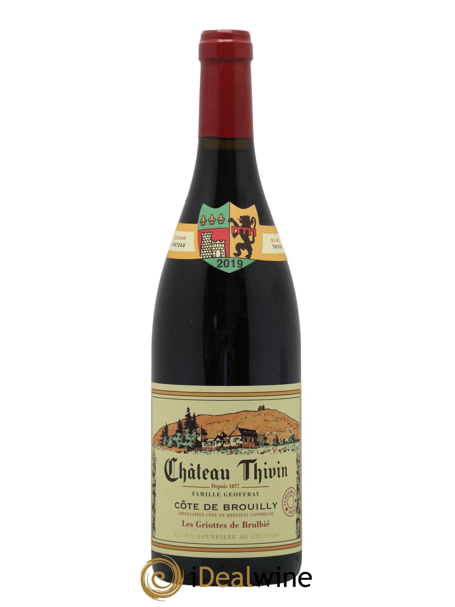Côte de Brouilly Les Griottes de Brulhié Château Thivin 2019 - Lot de 1 bouteille - 0
