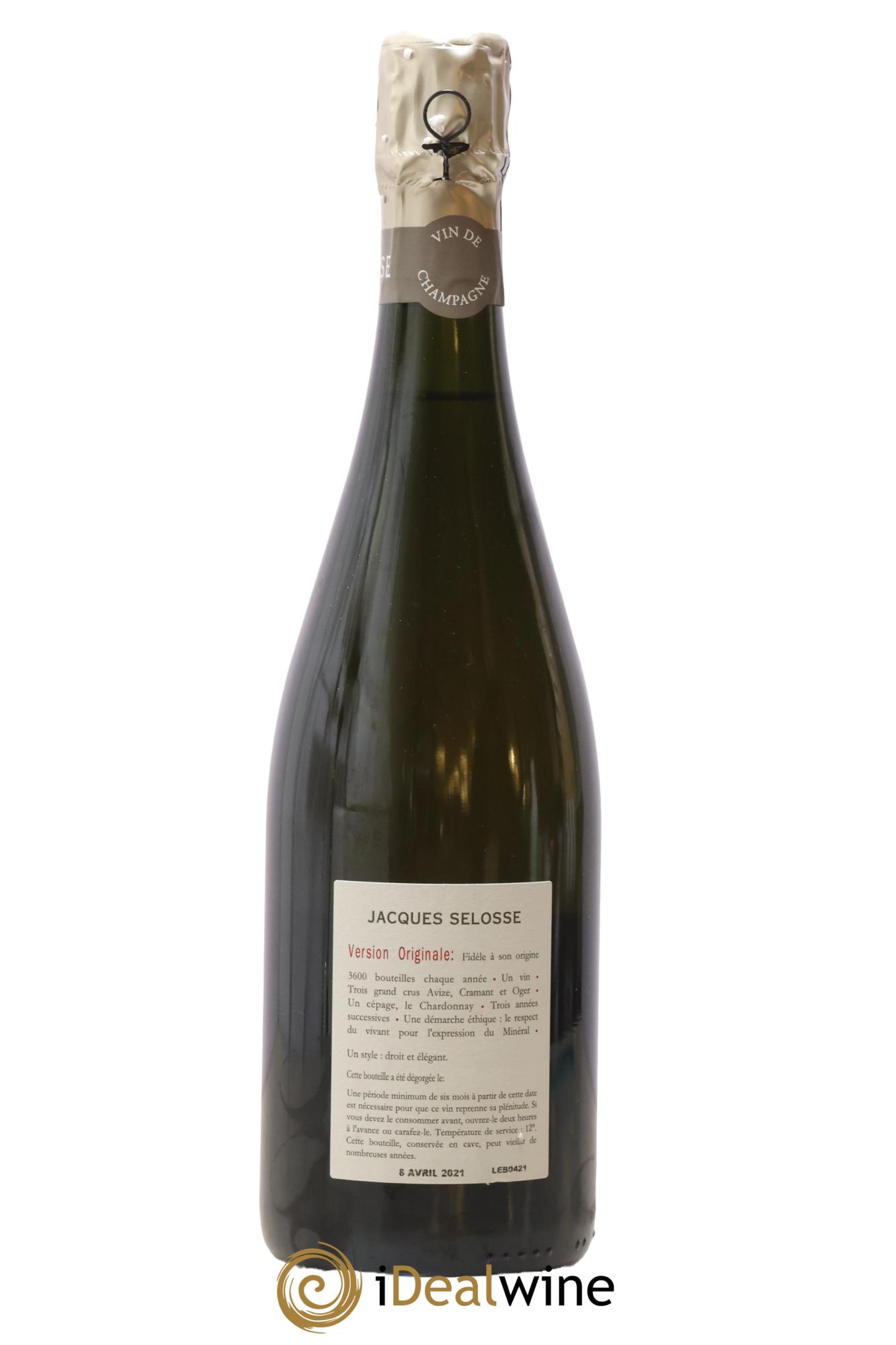 Version Originale Jacques Selosse - Posten von 1 Flasche - 1