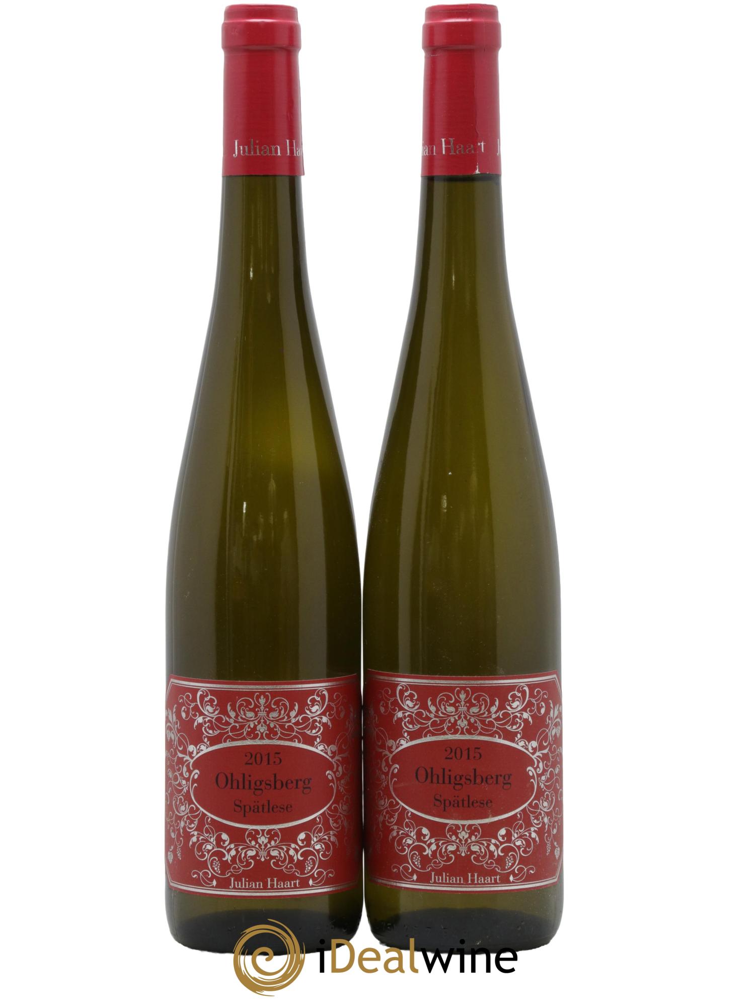 Allemagne Mosel-Saar Wintricher Ohligsberg Riesling Spätlese Julian Haart 2015 - Lot de 2 bouteilles - 0