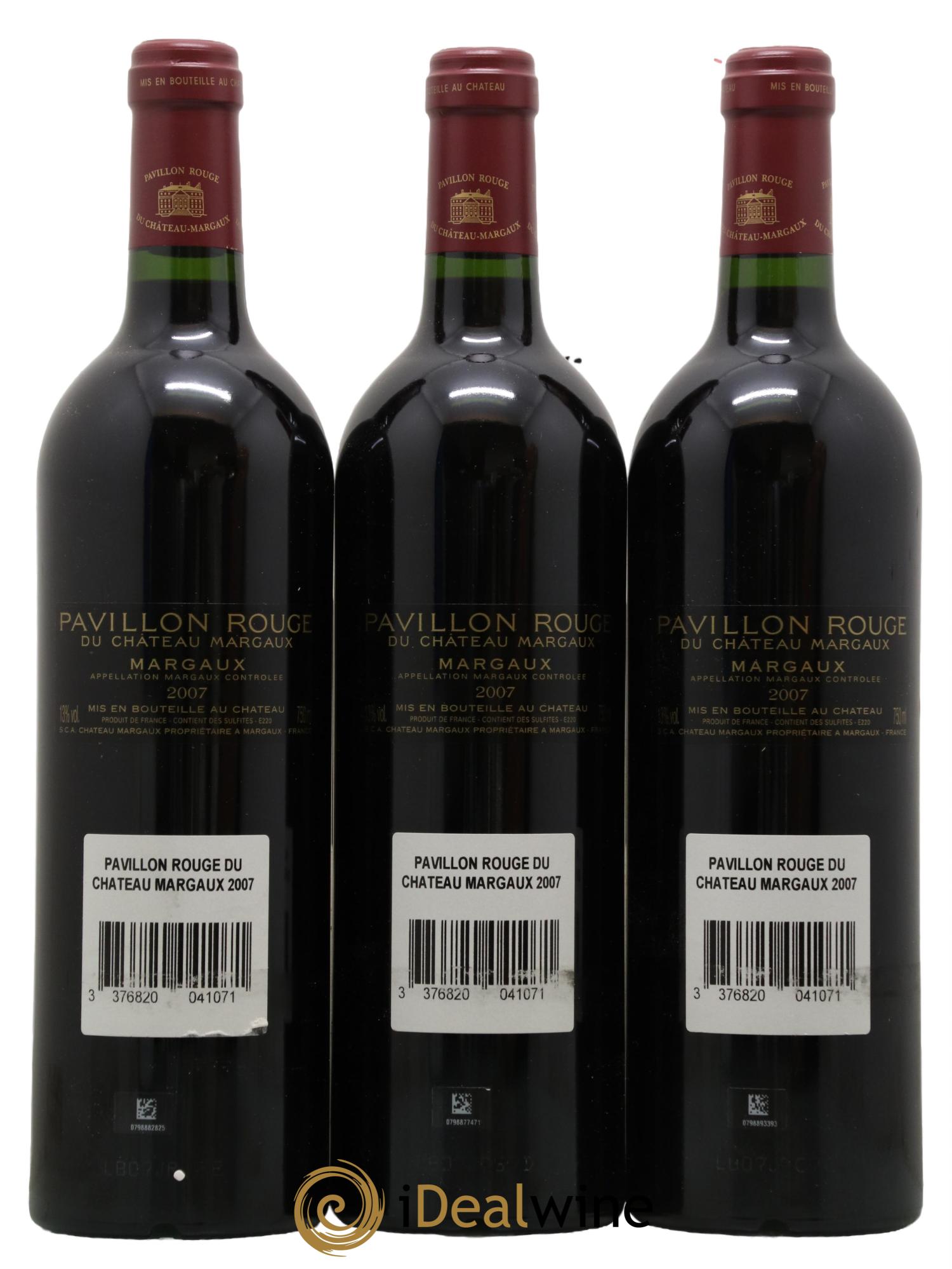Pavillon Rouge du Château Margaux Second Vin 2007 - Lot de 3 bouteilles - 1