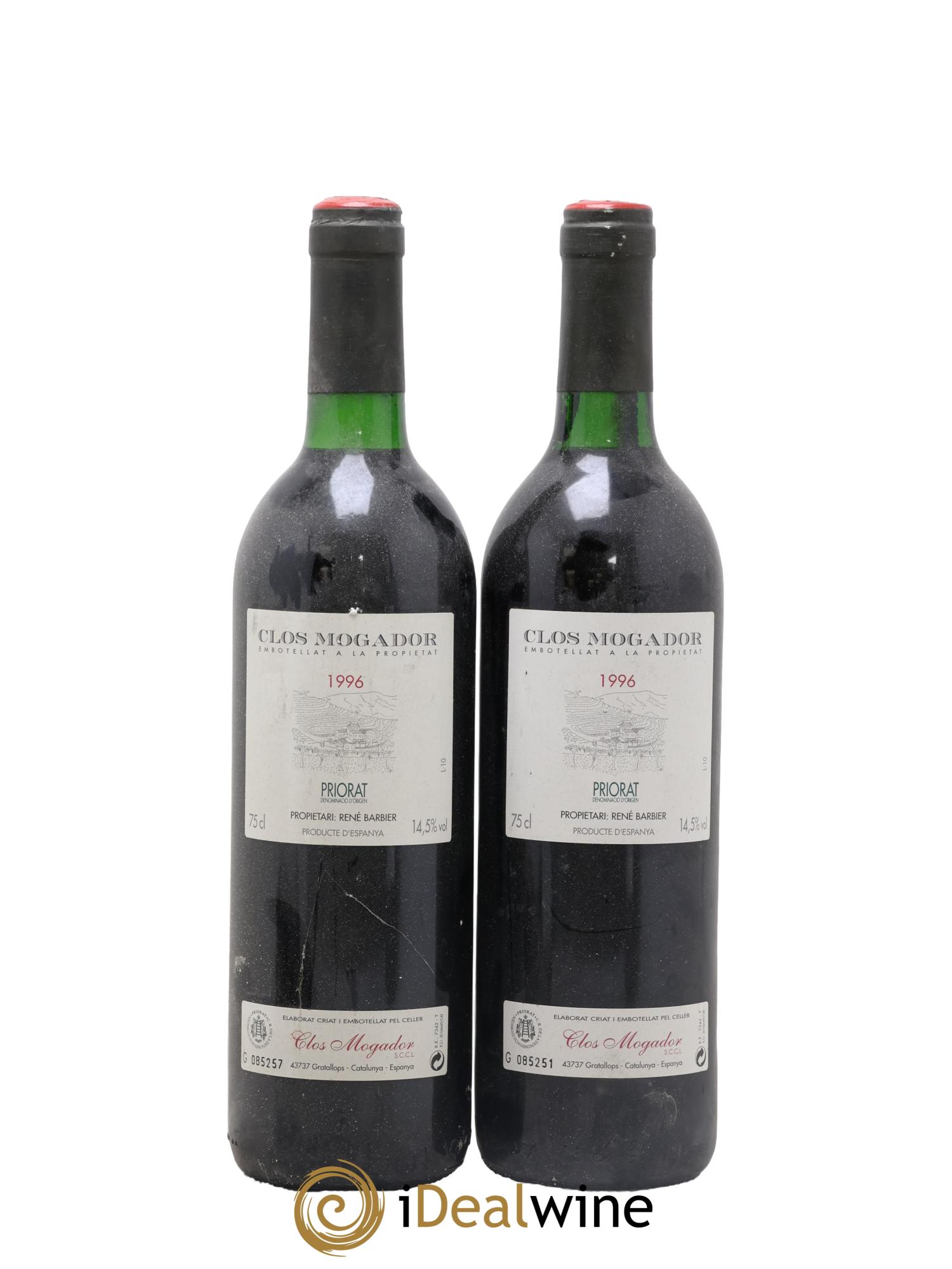Priorat Clos Mogador DOCA René Barbier 1996 - Lot de 2 bouteilles - 0