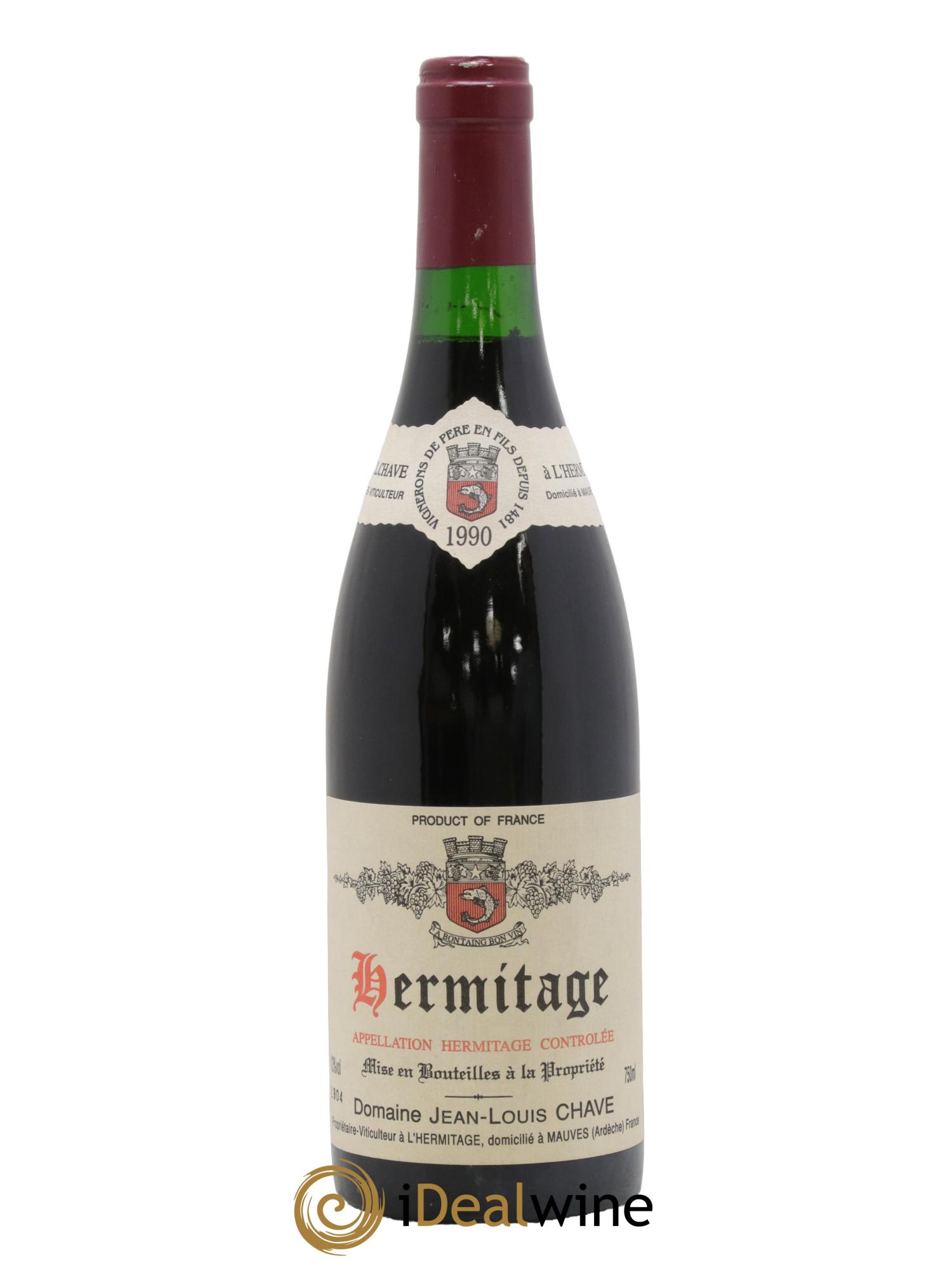 Hermitage Jean-Louis Chave 1990 - Lot de 1 bouteille - 0