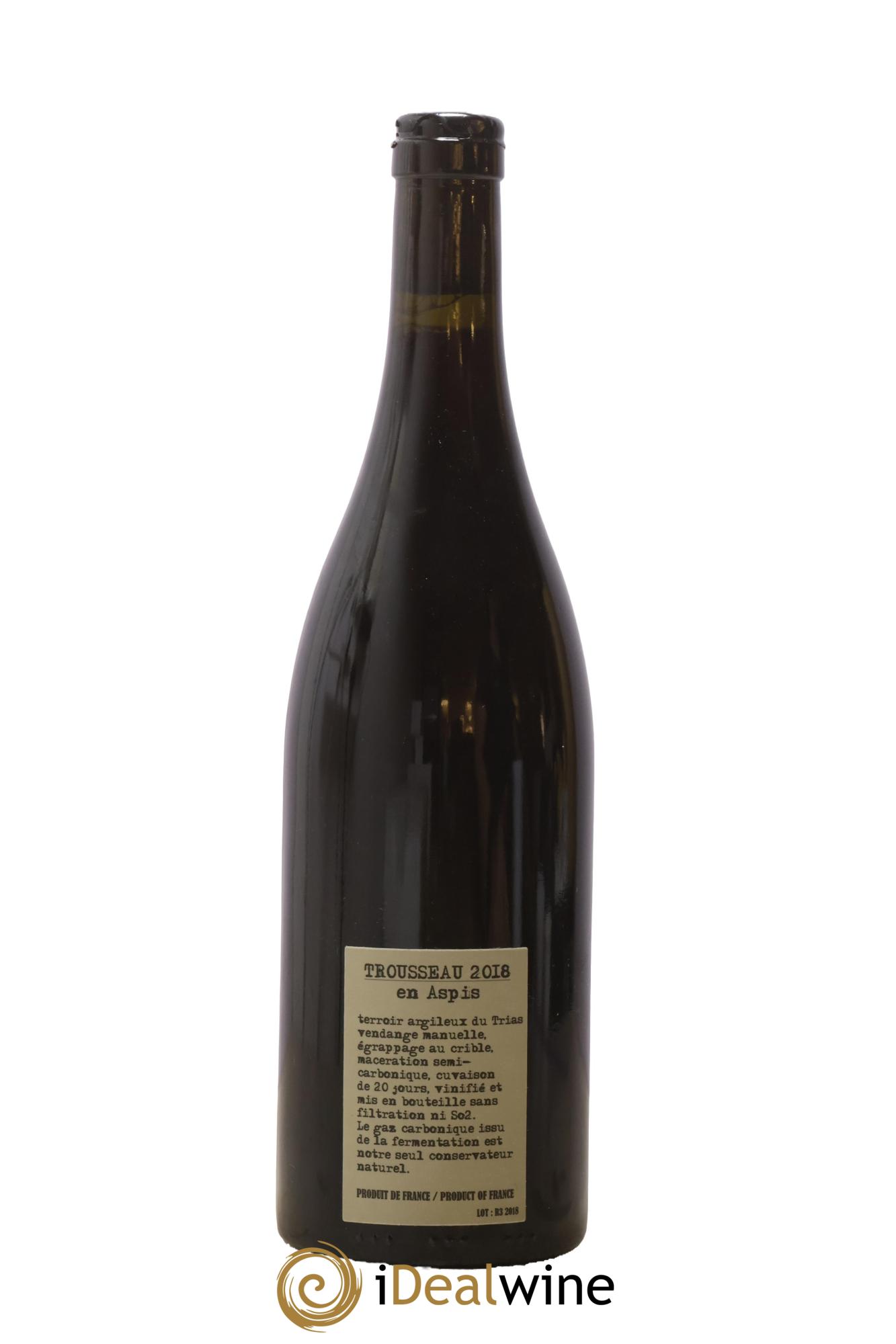 Arbois-Pupillin Trousseau En Aspis  Adeline Houillon & Renaud Bruyère 2018 - Lotto di 1 bottiglia - 1