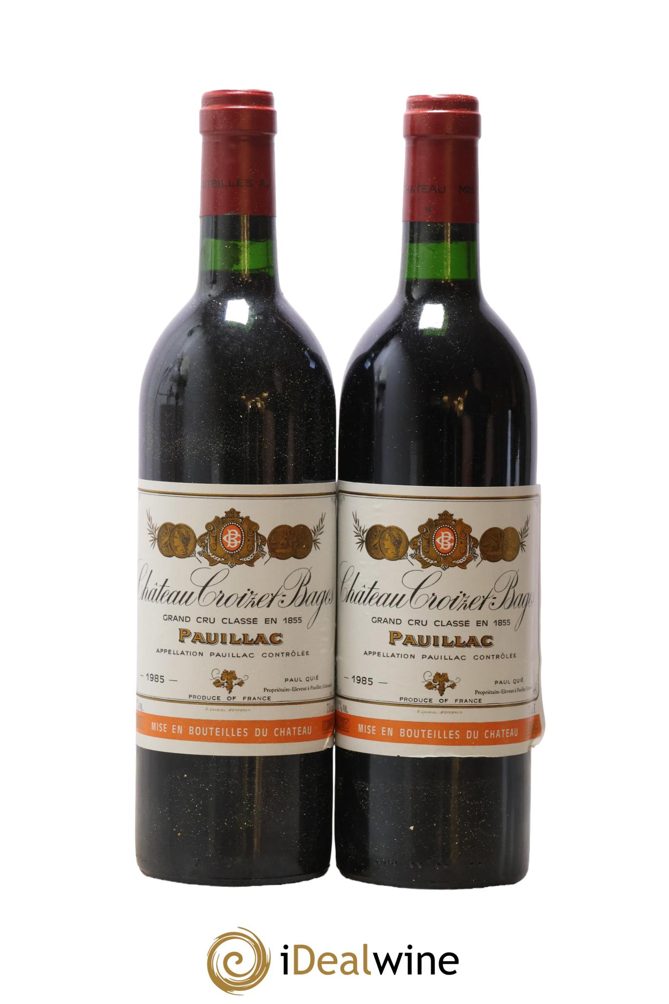 Château Croizet Bages 5ème Grand Cru Classé 1985 - Posten von 2 Flaschen - 0