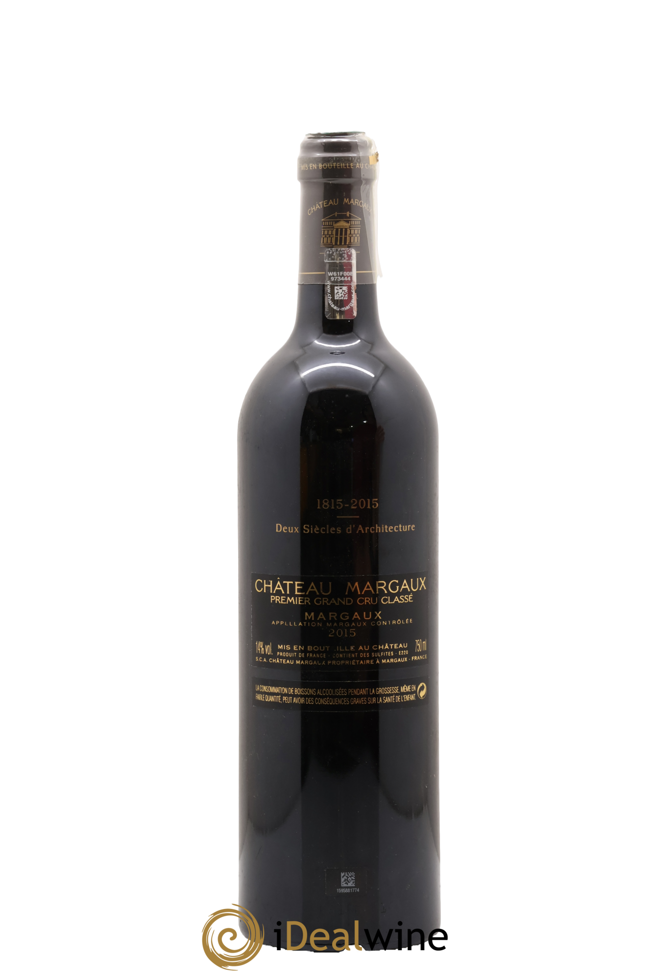 Château Margaux 1er Grand Cru Classé 2015 - Lot de 1 bouteille - 1