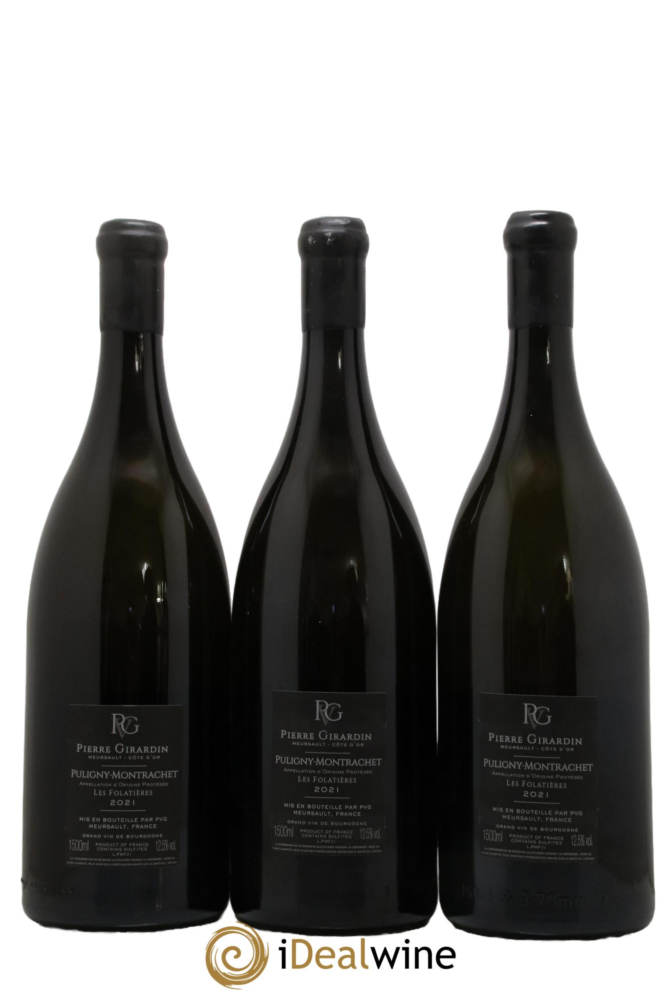 Puligny-Montrachet Les Folatières Pierre Girardin 2020 - Lot de 3 magnums - 1