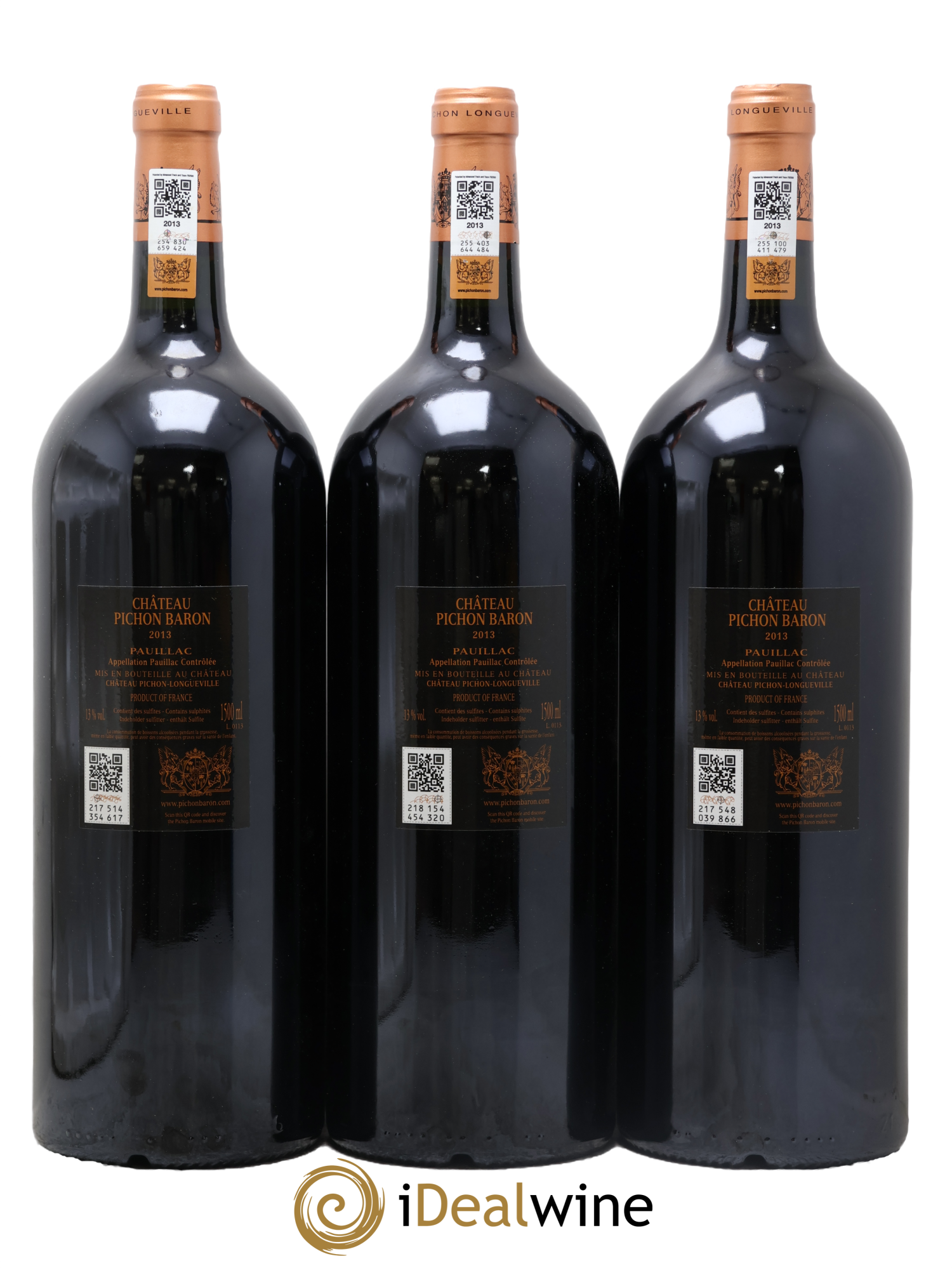 Pichon Longueville Baron 2ème Grand Cru Classé 2013 - Posten von 3 Magnum - 1