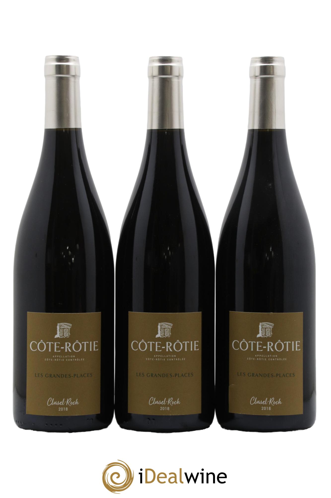 Côte-Rôtie Les Grandes Places Clusel-Roch 2018 - Posten von 3 Flaschen - 0