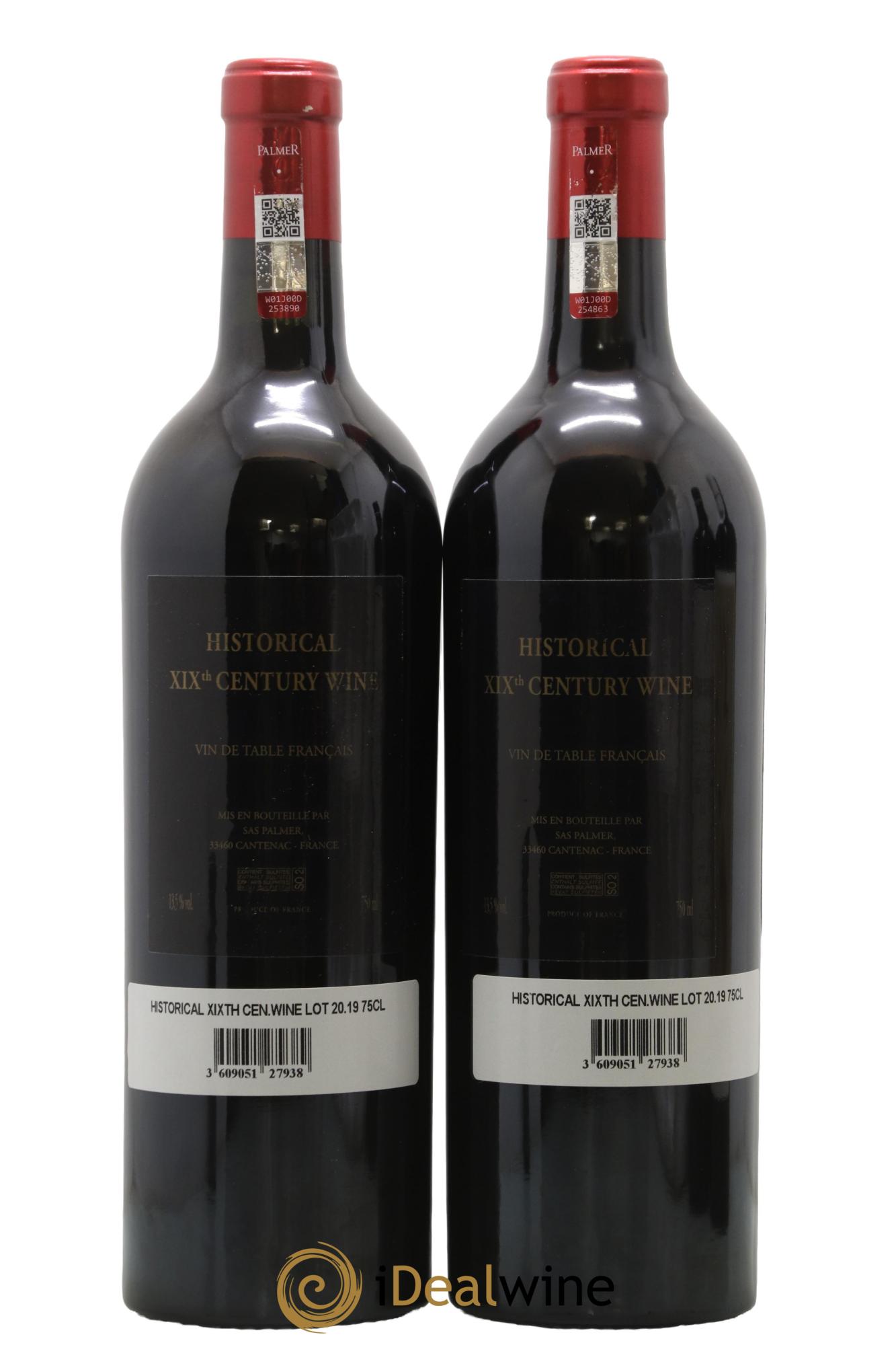 Vin de table Historical XIX Century Palmer - Lot de 2 bouteilles - 1