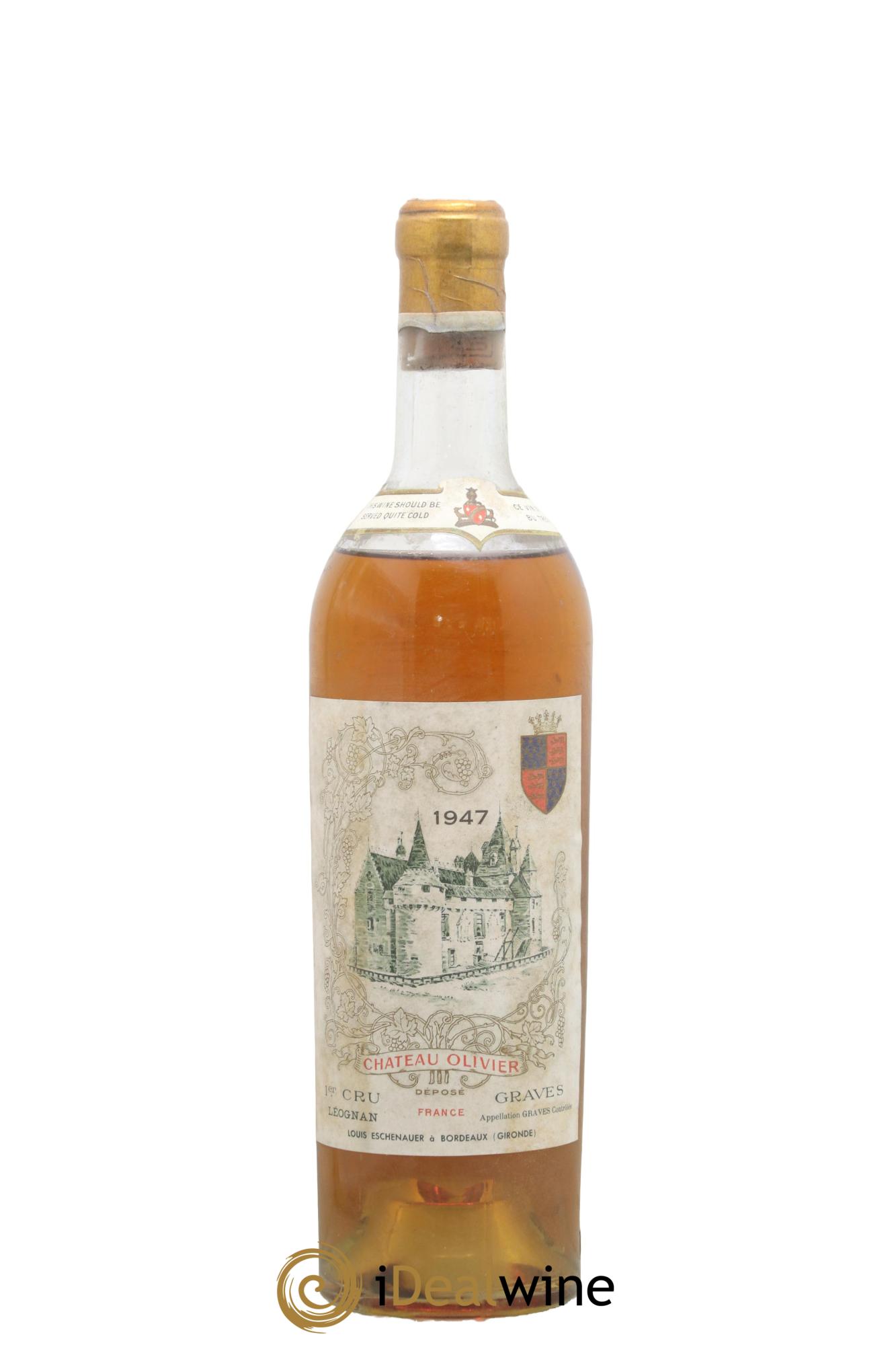 Château Olivier Cru Classé de Graves 1947 - Lot de 1 bouteille - 0