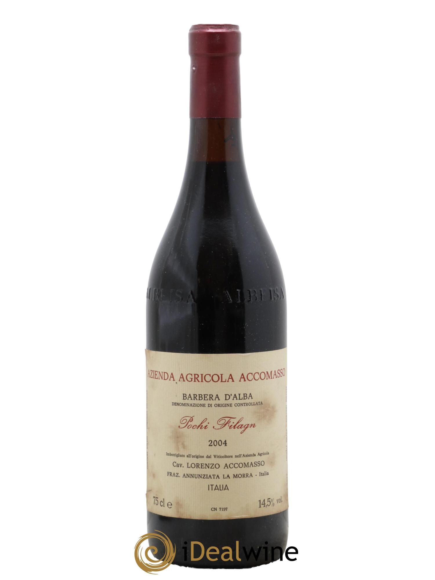 Barbera d'Alba DOC Pochi Filagn Accomasso Lorenzo 2004 - Lot de 1 bouteille - 0