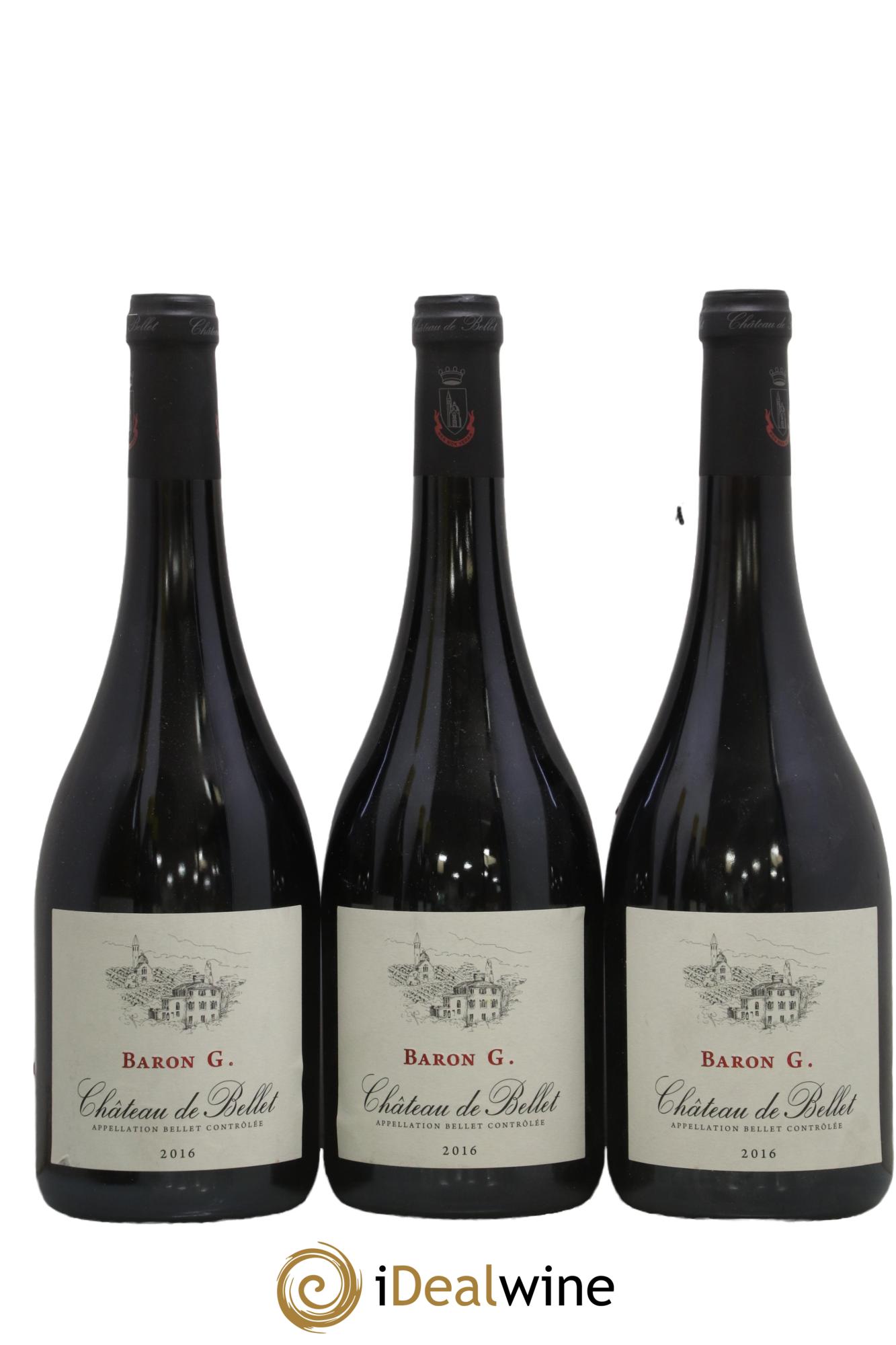 Bellet Château de Bellet Baron G 2016 - Lot de 3 bouteilles - 0