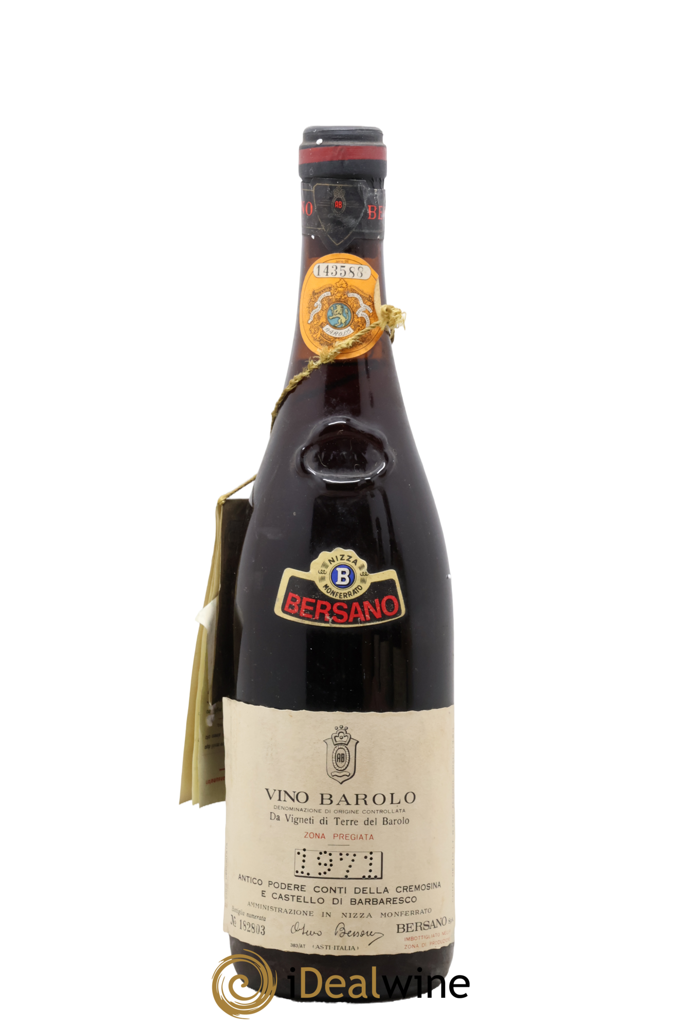 Barolo Bersano 1971 - Lot de 1 bouteille - 0