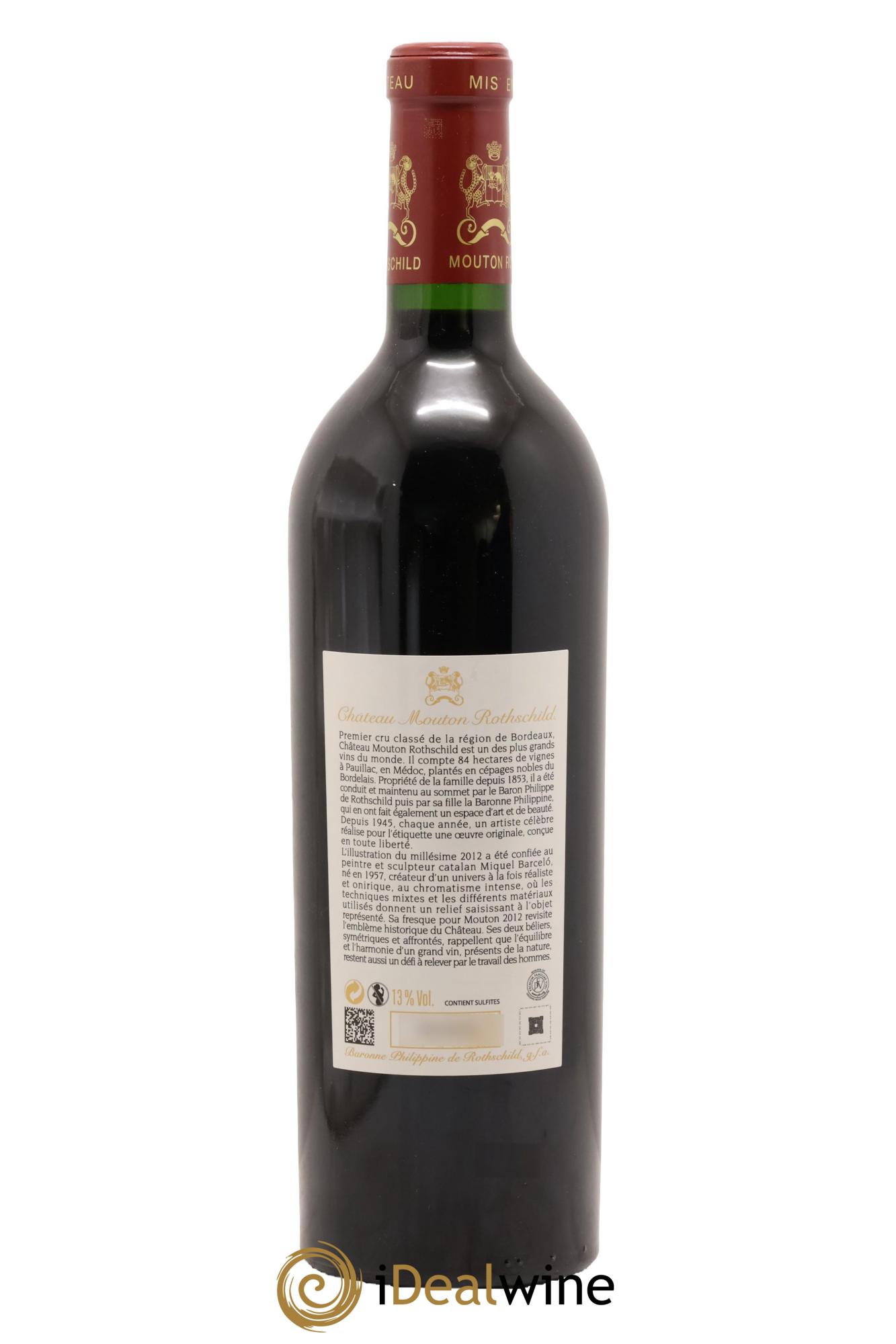 Château Mouton Rothschild 1er Grand Cru Classé 2012 - Lot of 1 bottle - 1