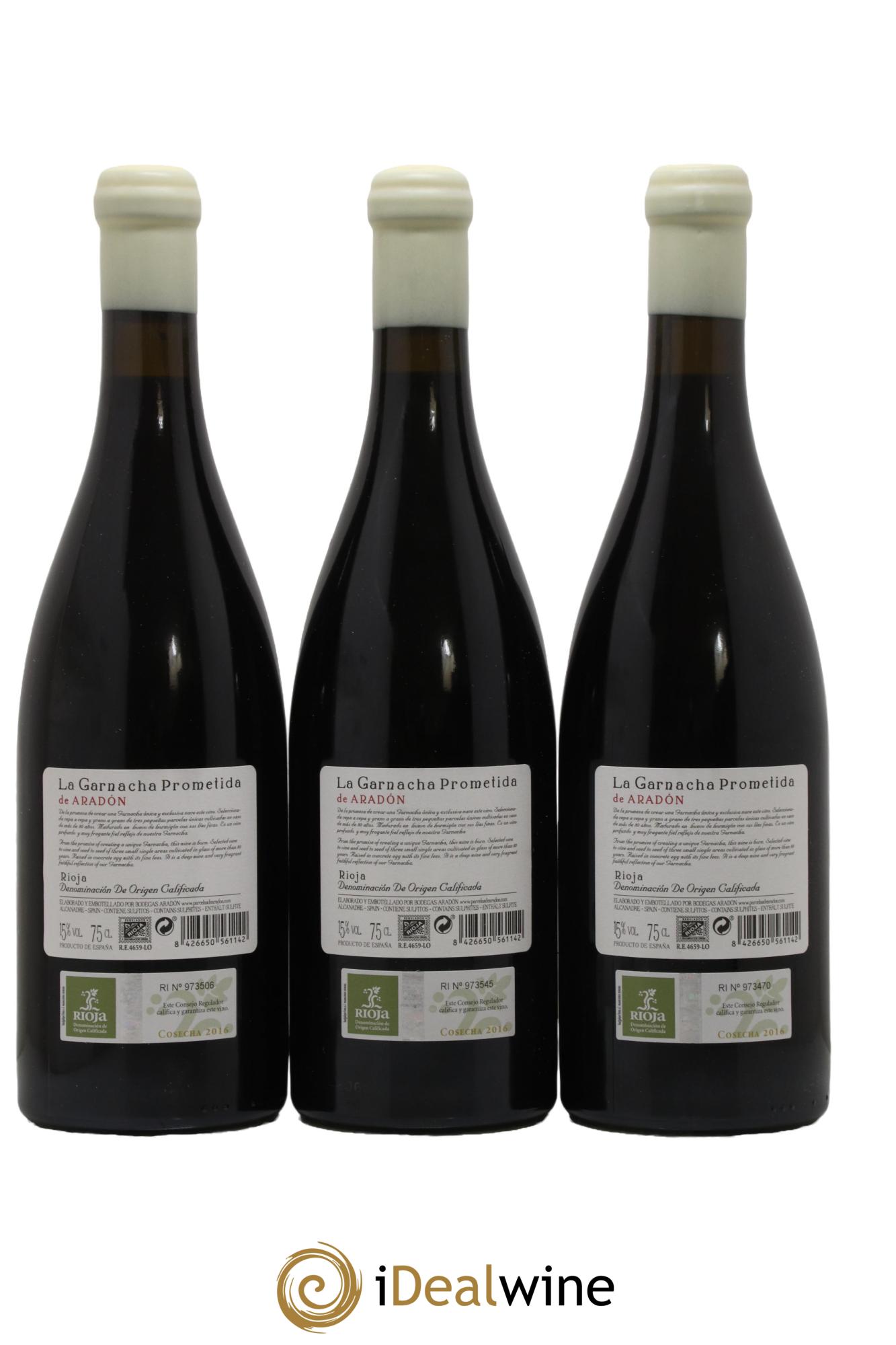 Rioja DOCA La Garnacha Prometida Vinicola Riojana Alcanadre Aradon 2016 - Posten von 6 Flaschen - 4