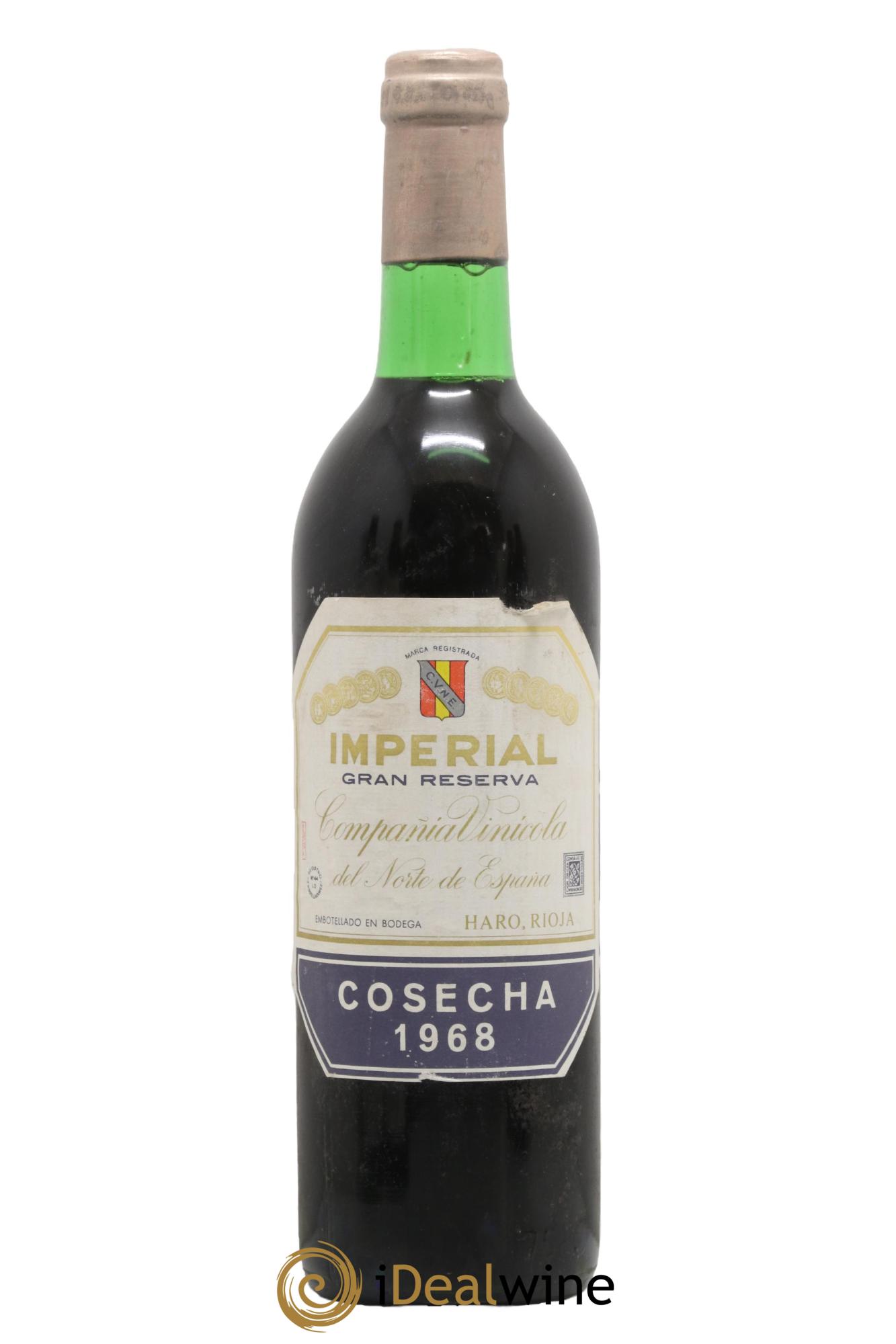 Rioja DOCG Imperial Gran Reserva Compania Vinicola del Norte de Espana 1968 - Lot de 1 bouteille - 0