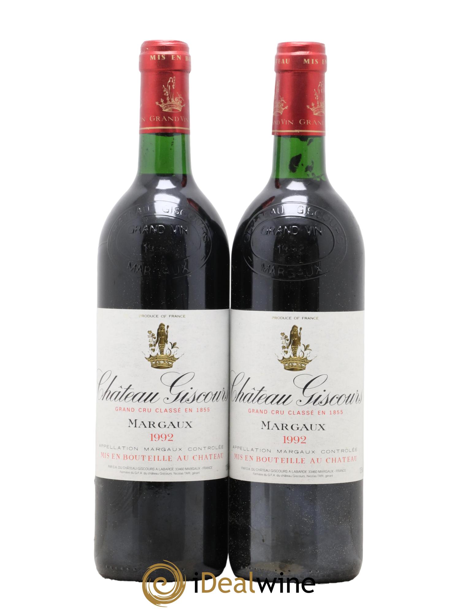 Château Giscours 3ème Grand Cru Classé 1992 - Lot de 2 bouteilles - 0