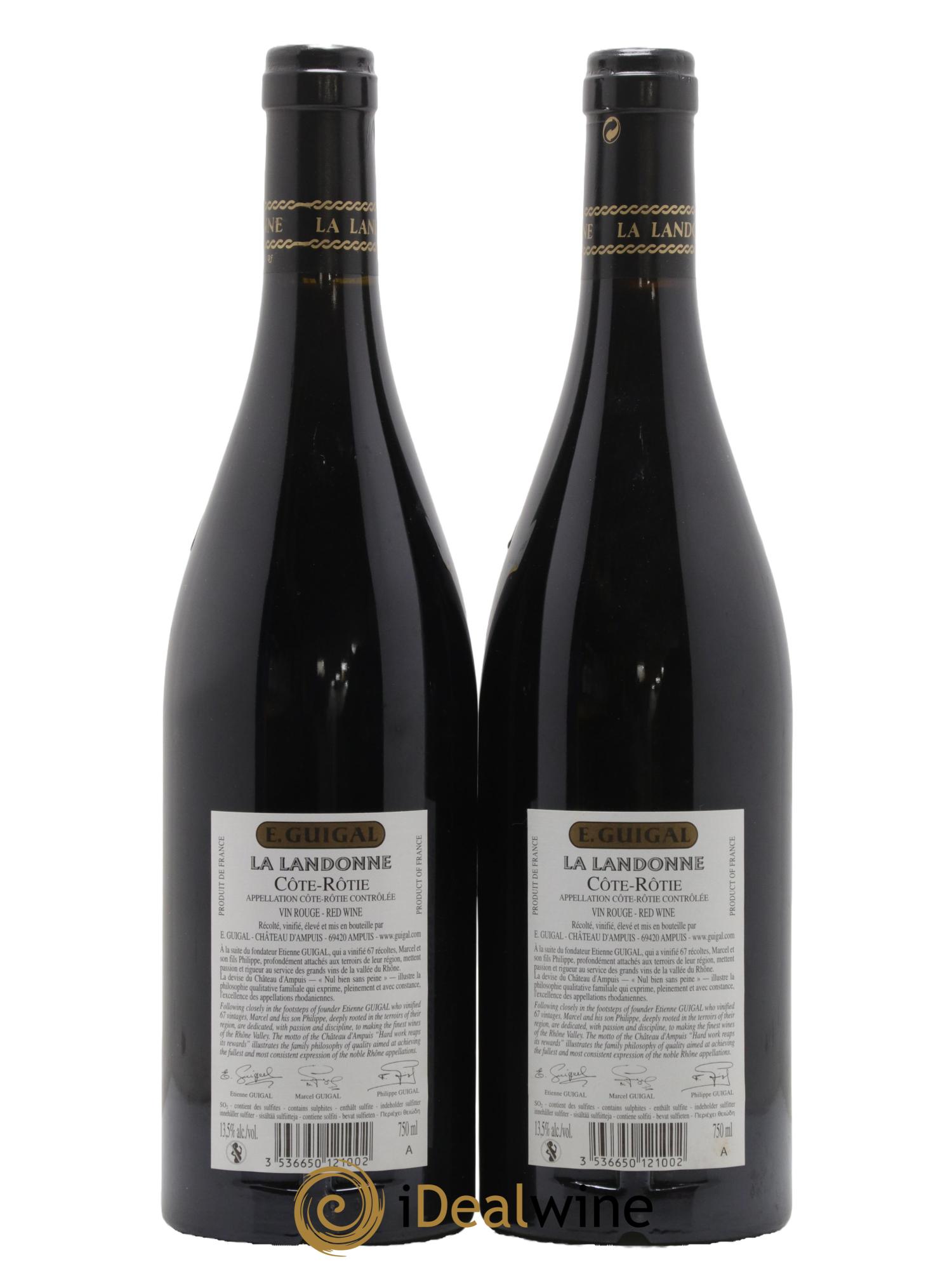 Côte-Rôtie La Landonne Guigal 2016 - Lot of 2 bottles - 1