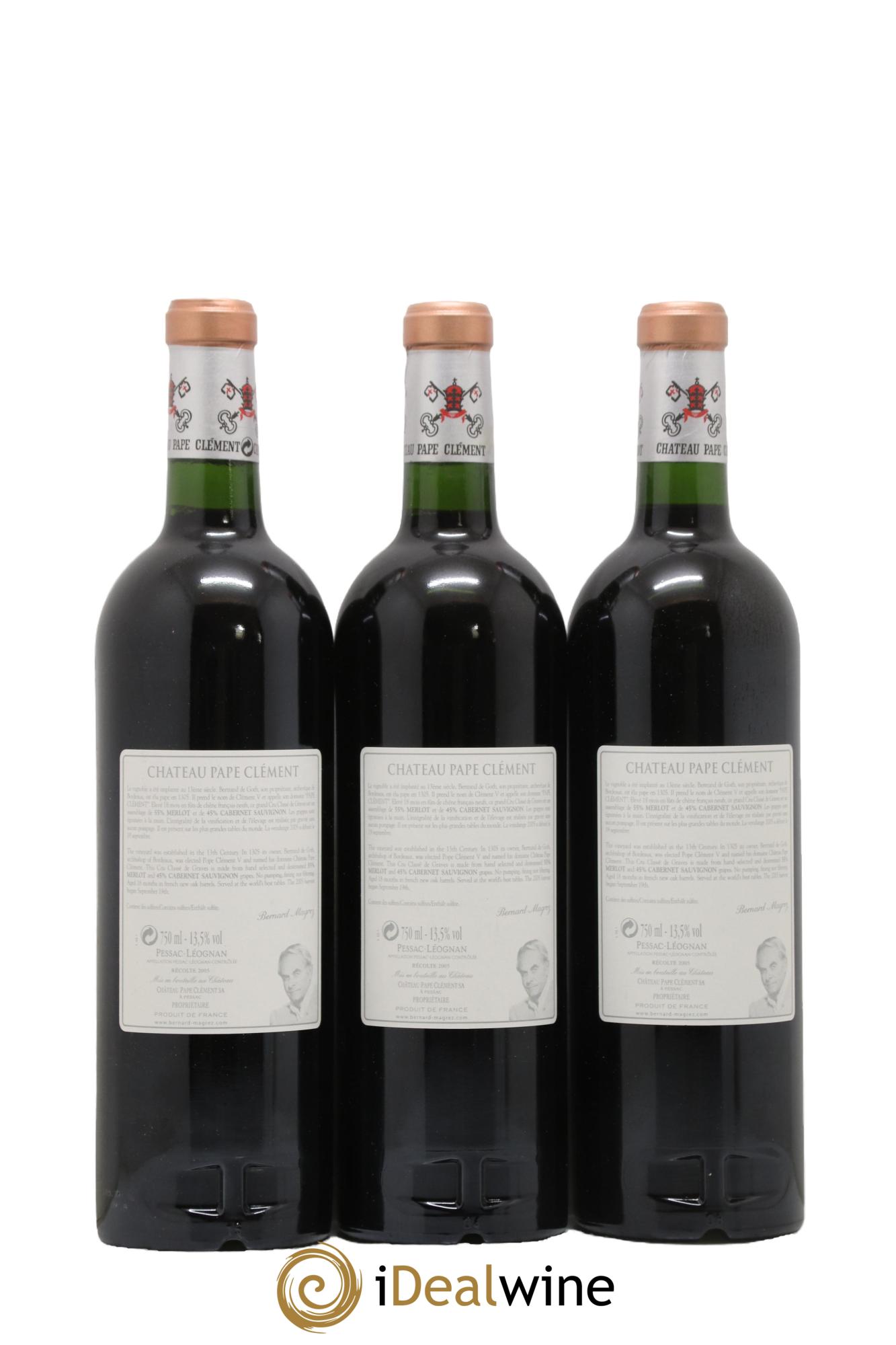 Château Pape Clément Cru Classé de Graves 2005 - Lot de 6 bouteilles - 4