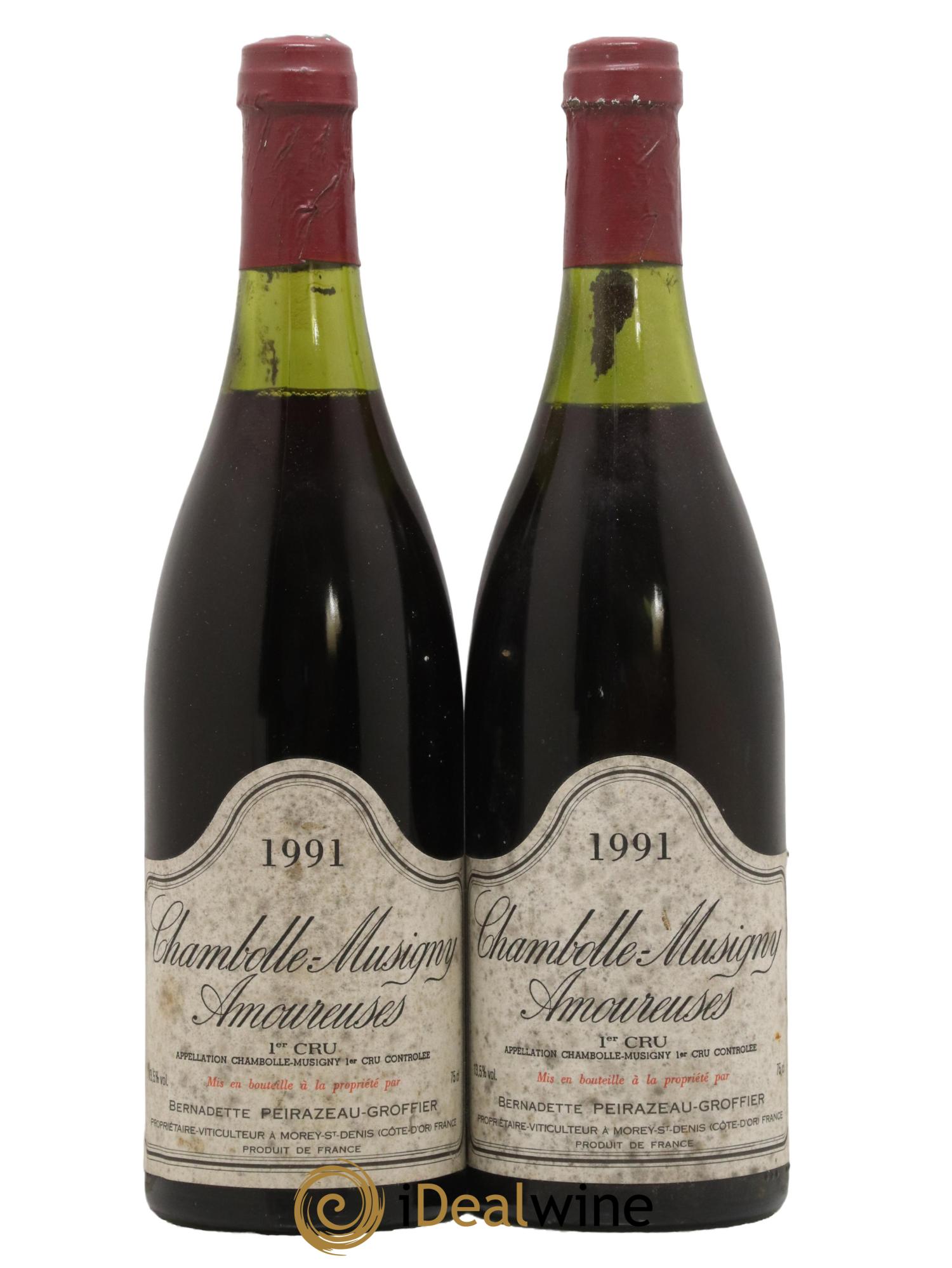 Chambolle-Musigny 1er Cru Les Amoureuses Peirazeau (Domaine) 1991 - Lot de 2 bouteilles - 0