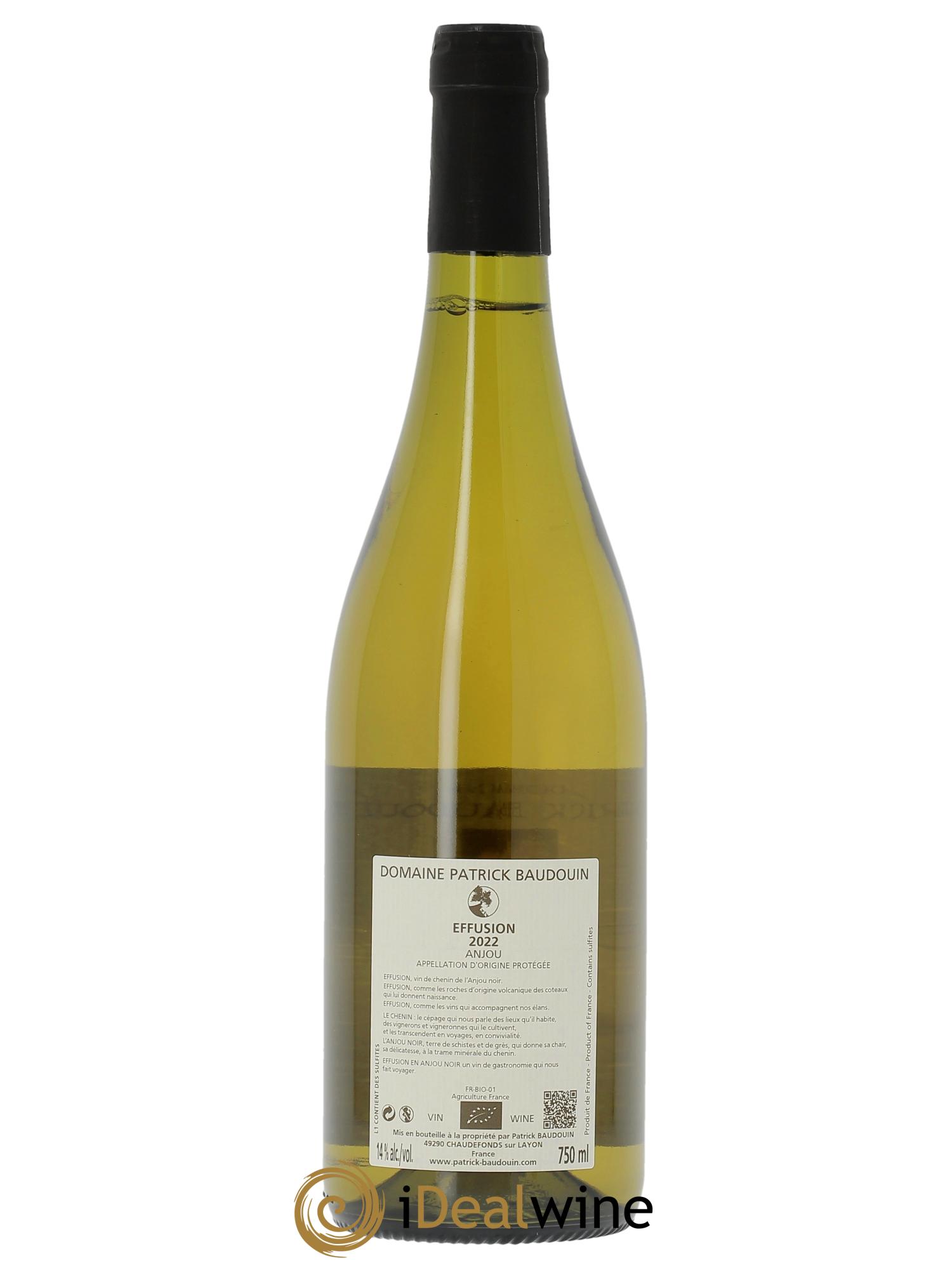 Anjou Effusion Patrick Baudouin  2022 - Lotto di 1 bottiglia - 1