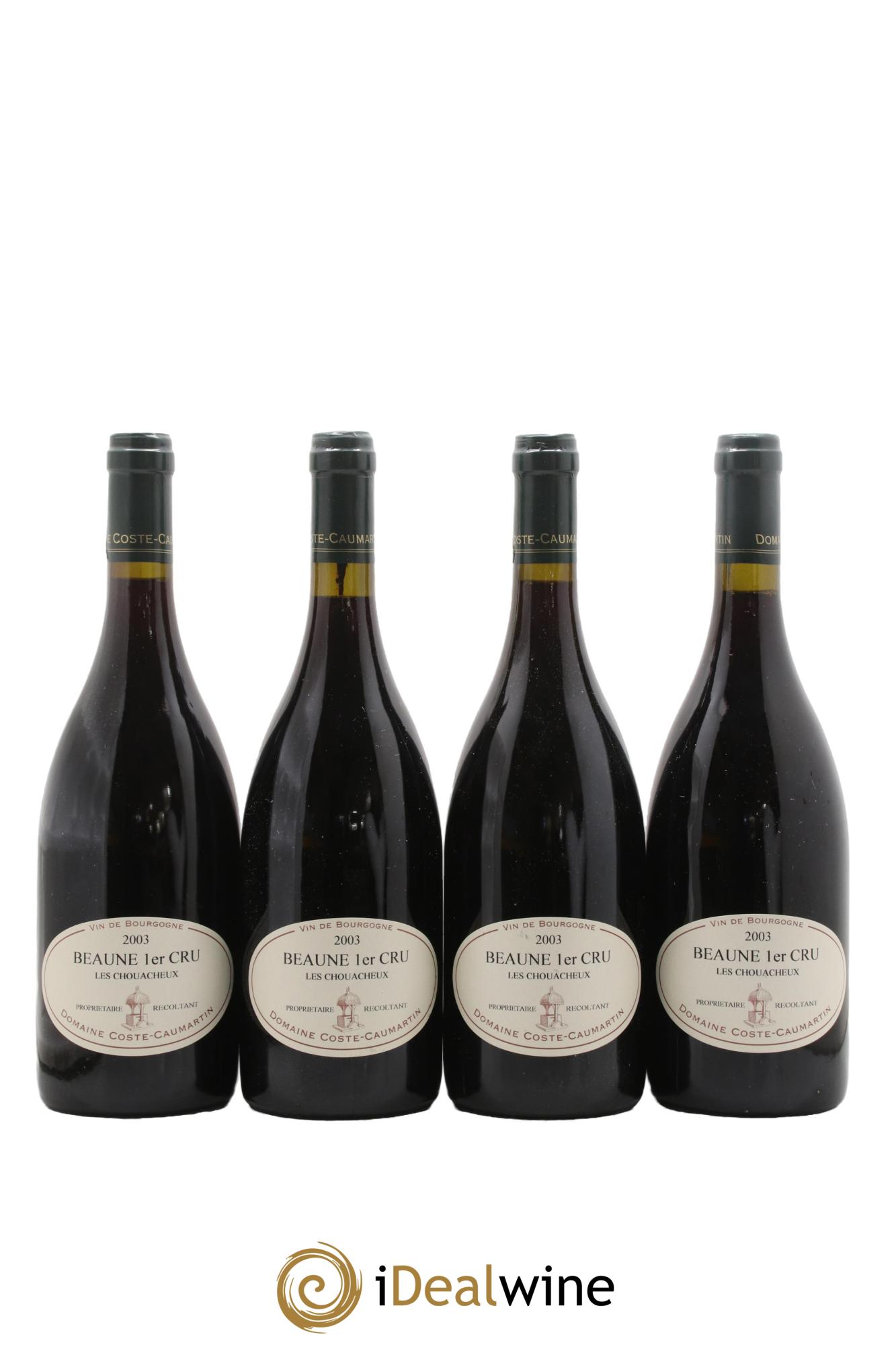 Beaune 1er Cru Les Chouacheux Coste-Caumartin 2003 - Lot de 4 bouteilles - 0