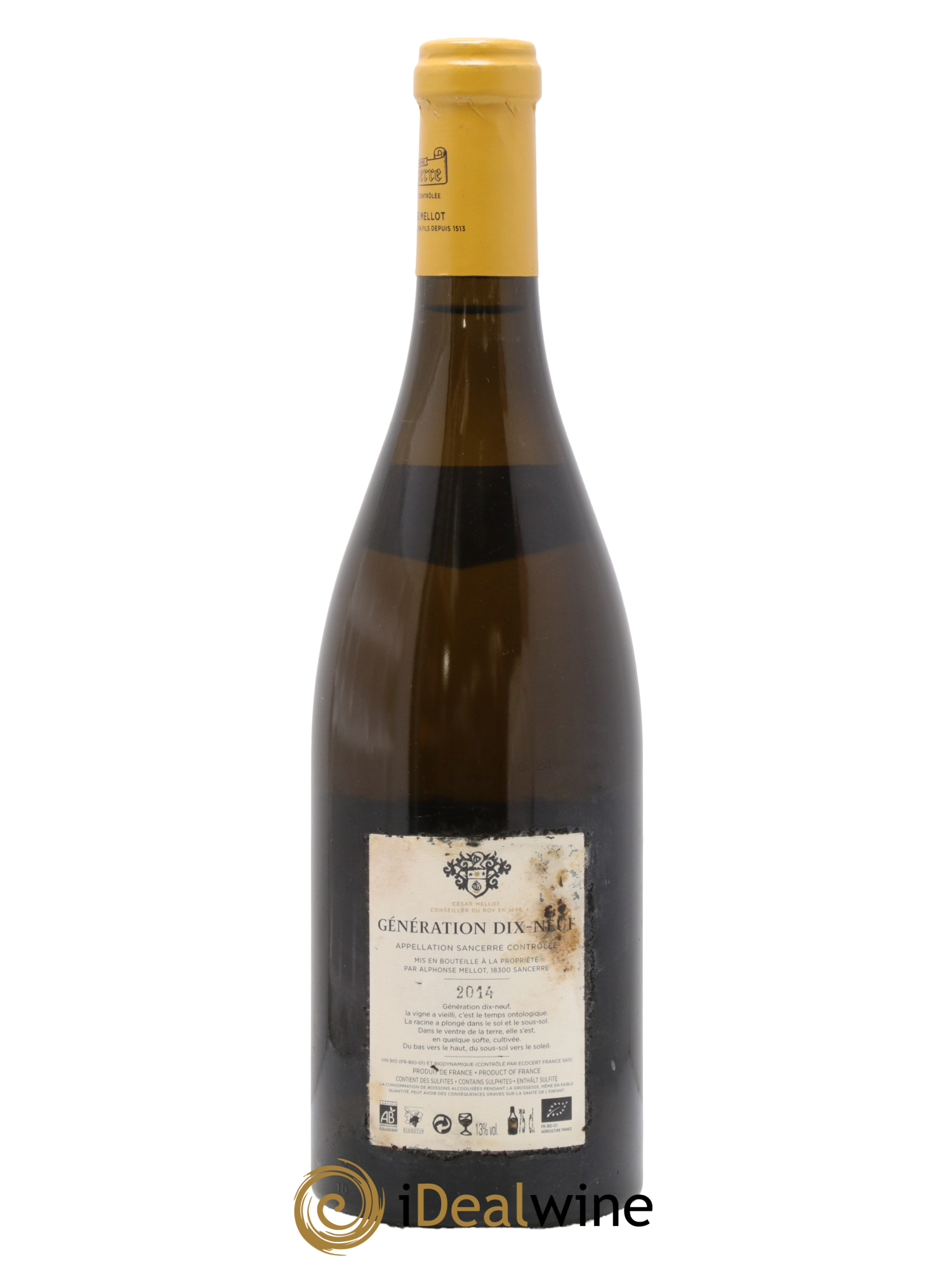 Sancerre Génération XIX Alphonse Mellot 2014 - Lot de 1 bouteille - 1