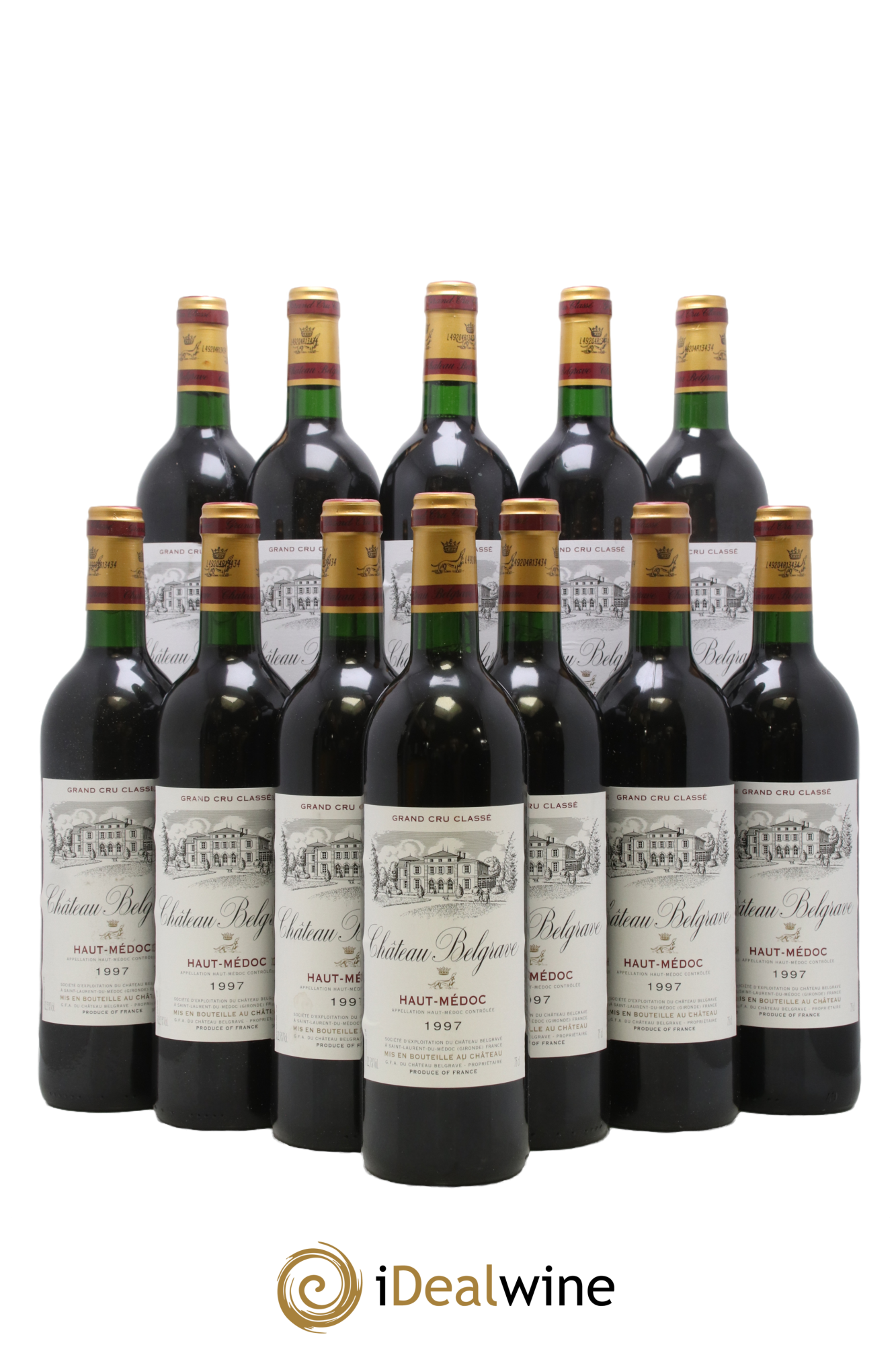 Château Belgrave 5ème Grand Cru Classé 1997 - Lot de 12 bouteilles - 0