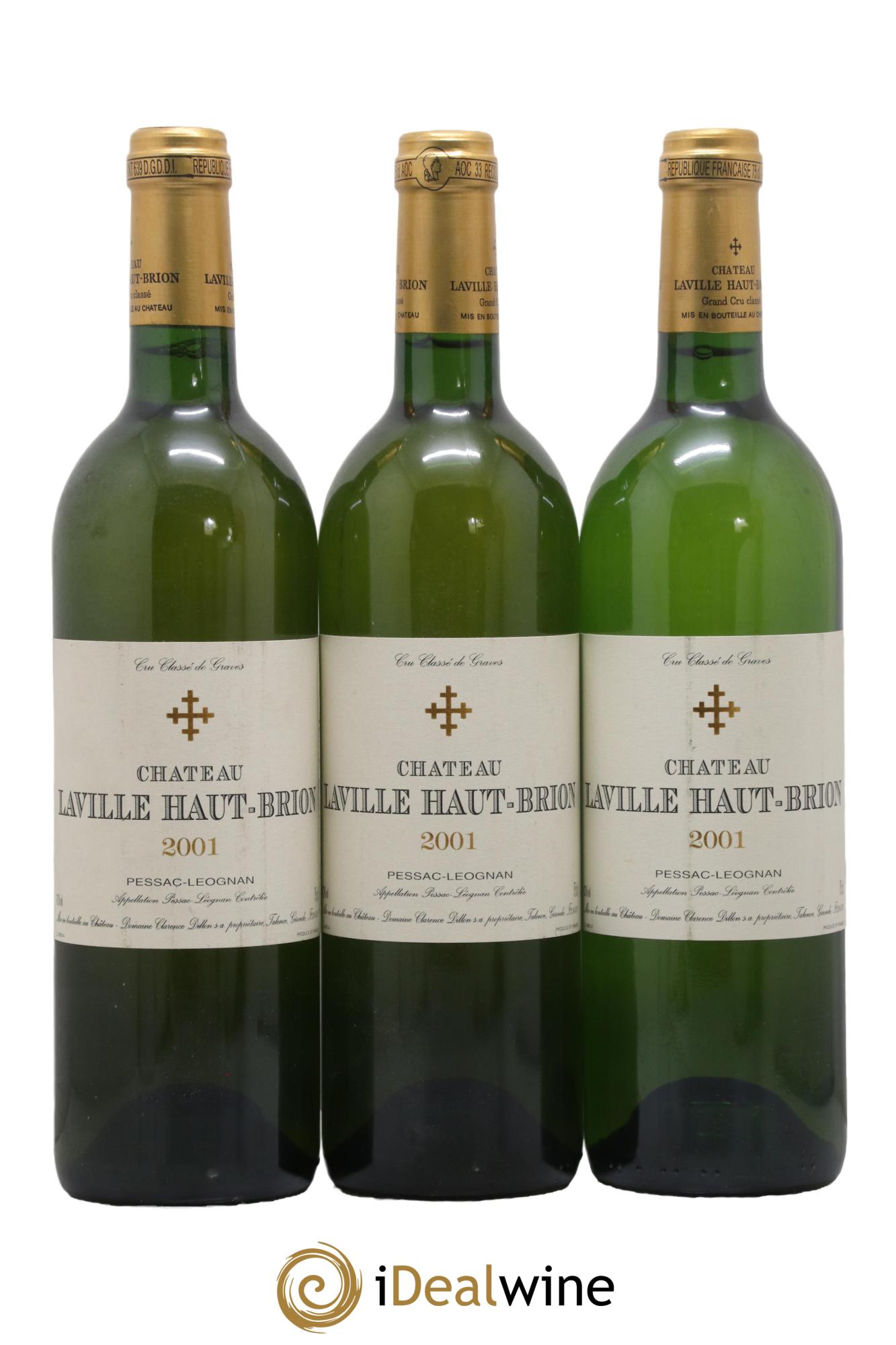 Château Laville Haut-Brion Cru Classé de Graves 2001 - Lot de 3 bouteilles - 0