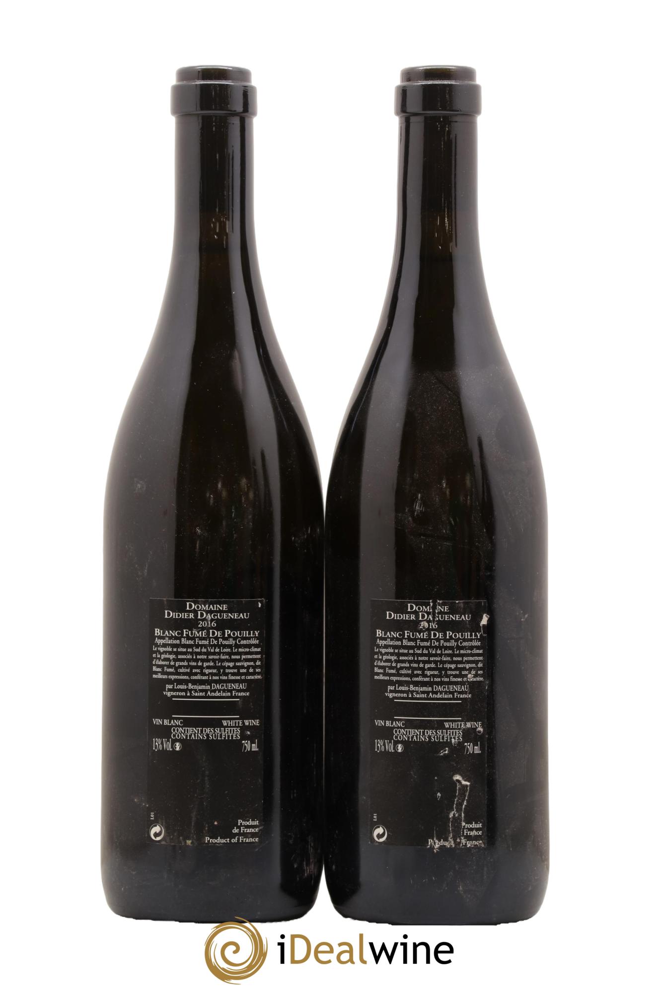 Vin de France (anciennement Pouilly-Fumé) Silex Dagueneau (Domaine Didier - Louis-Benjamin) 2016 - Lot de 2 bouteilles - 1