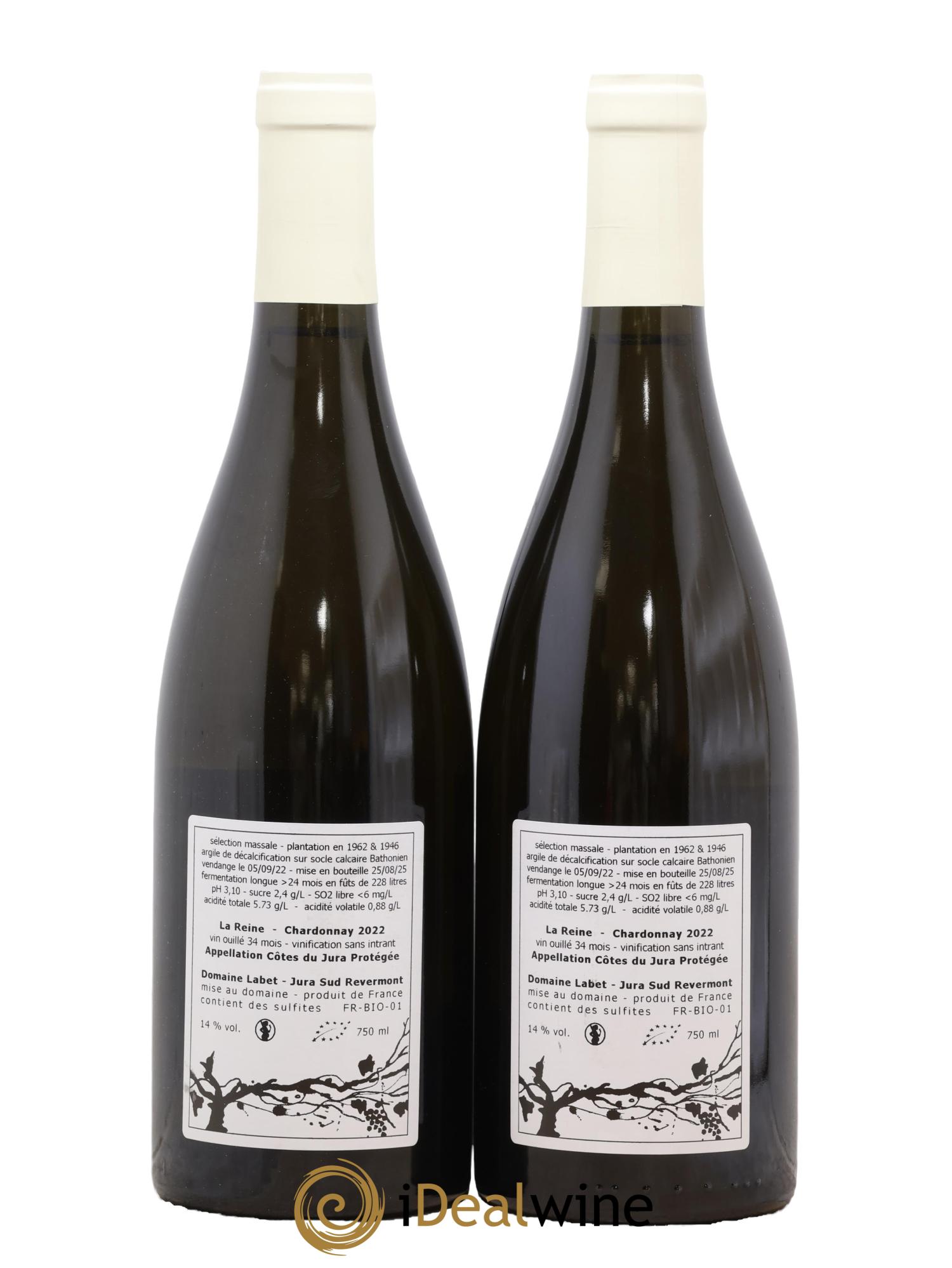 Côtes du Jura Chardonnay La Reine Romain - Julien  - Charline Labet 2022 - Lot of 2 bottles - 1