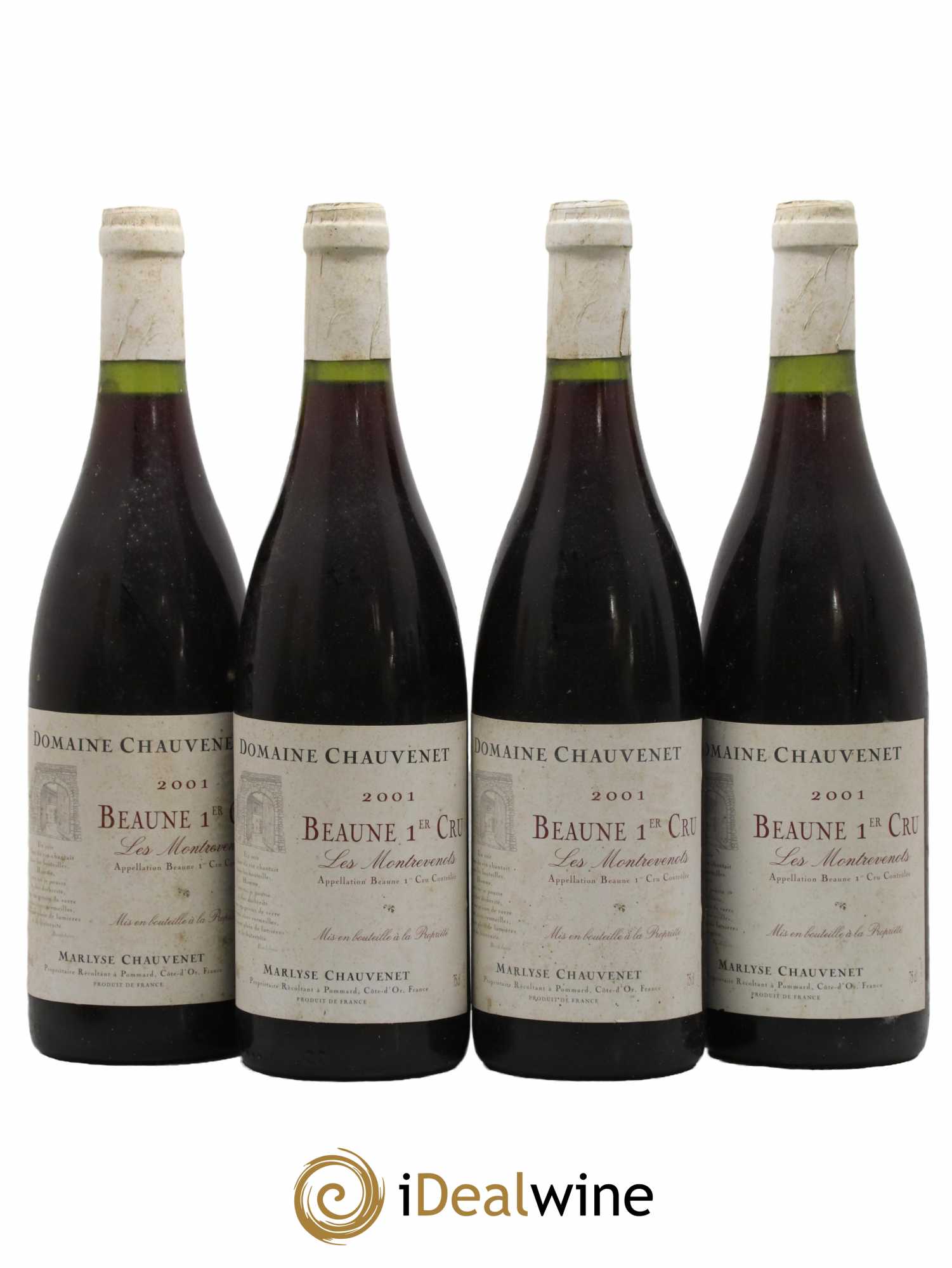 Beaune 1er Cru Les Montrevenots Domaine Chauvenet 2001 - Posten von 4 Flaschen - 0