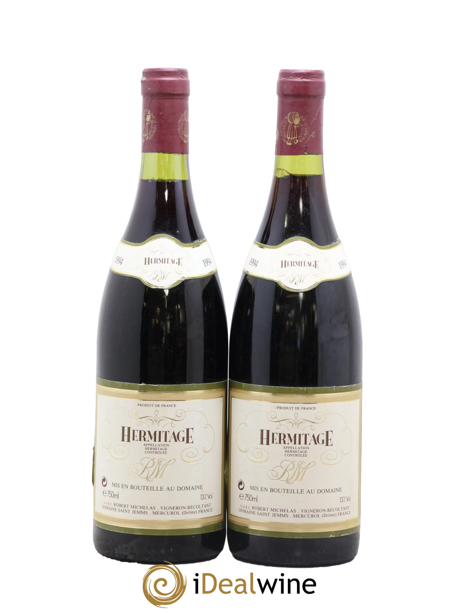 Hermitage Domaine Michelas St Jemms 1994 - Lot de 2 bouteilles - 0