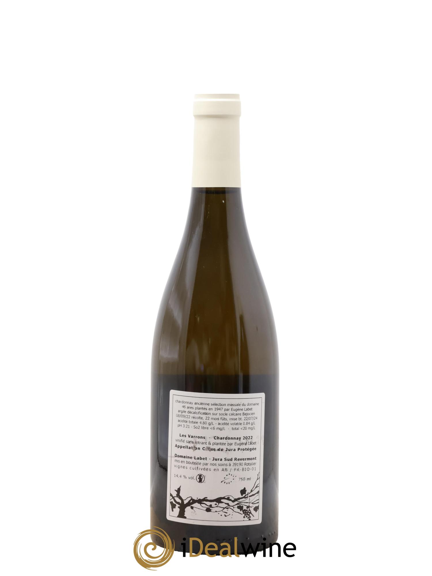 Côtes du Jura Chardonnay Les Varrons Romain - Julien  - Charline Labet 2022 - Lotto di 1 bottiglia - 1