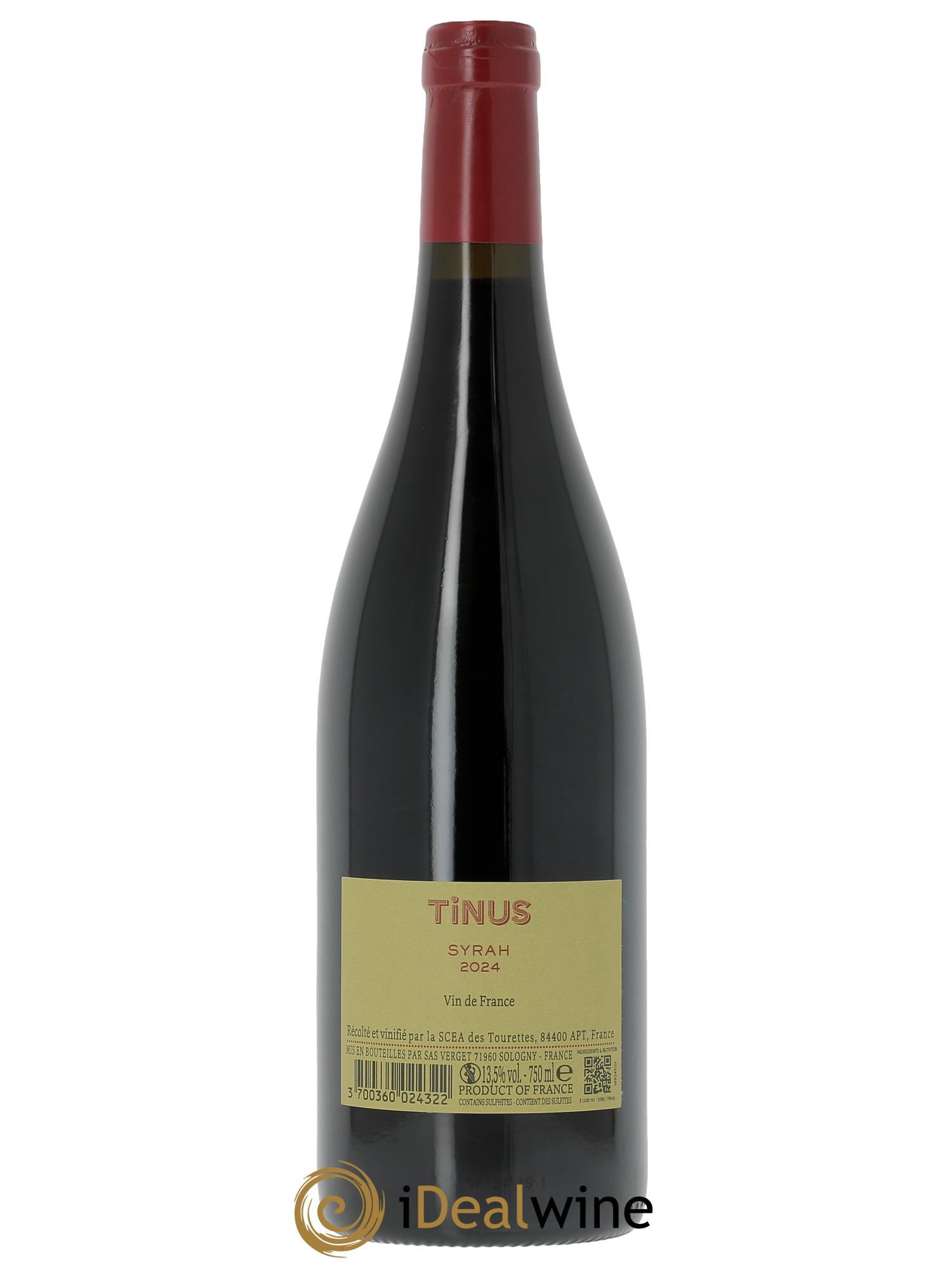 Vin de France Château des Tourettes Tinus Syrah Jean-Marie Guffens  2024 - Lotto di 1 bottiglia - 1