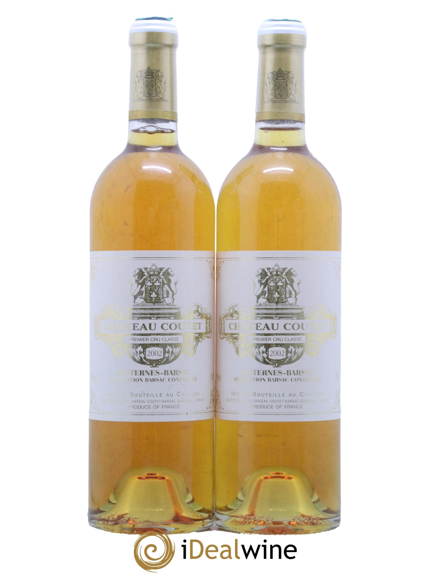 Château Coutet 1er Grand Cru Classé 2002 - Lotto di 2 bottiglie - 0