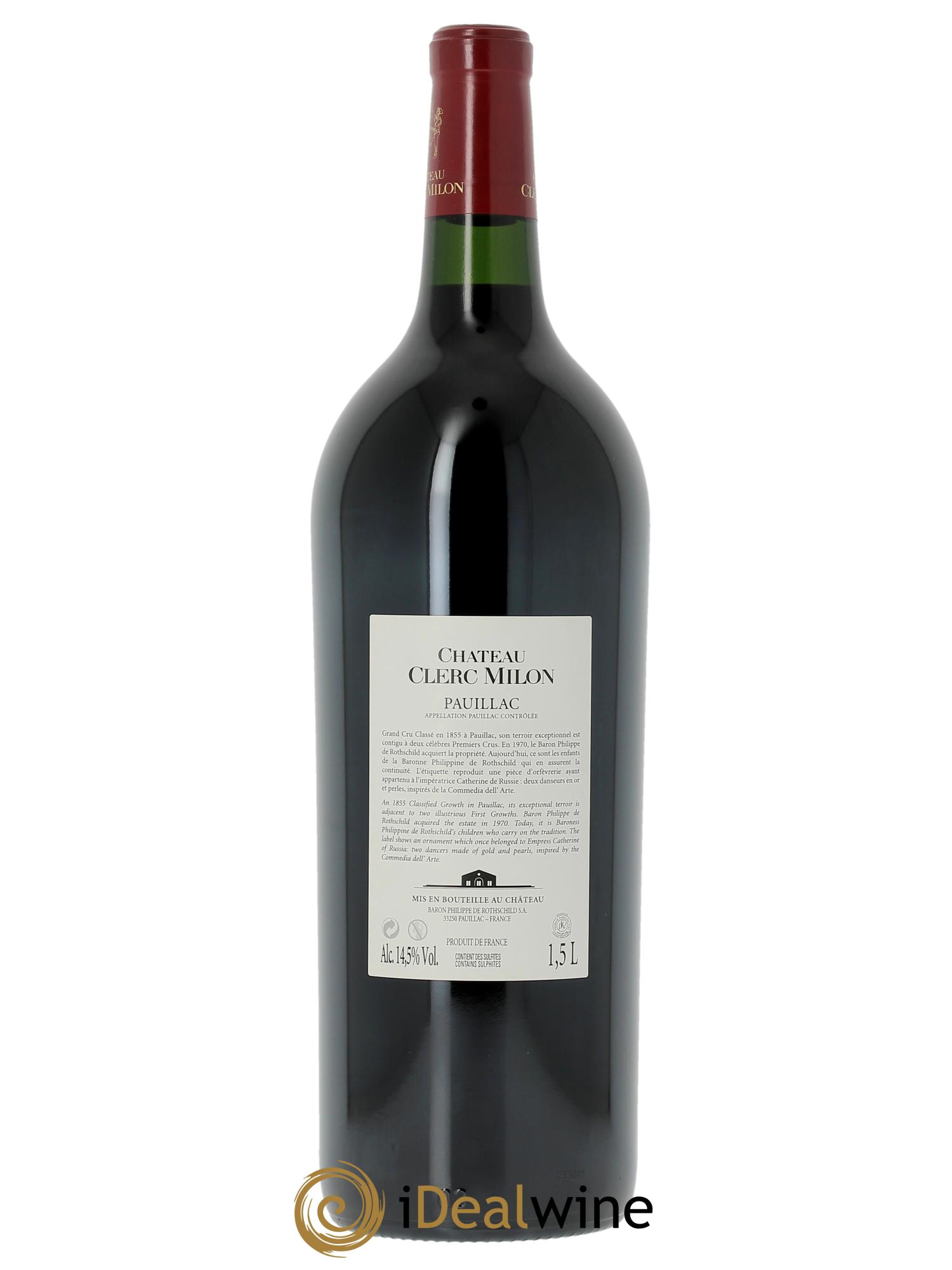 Château Clerc Milon 5ème Grand Cru Classé 2018 - Posten von 1 Magnum - 2