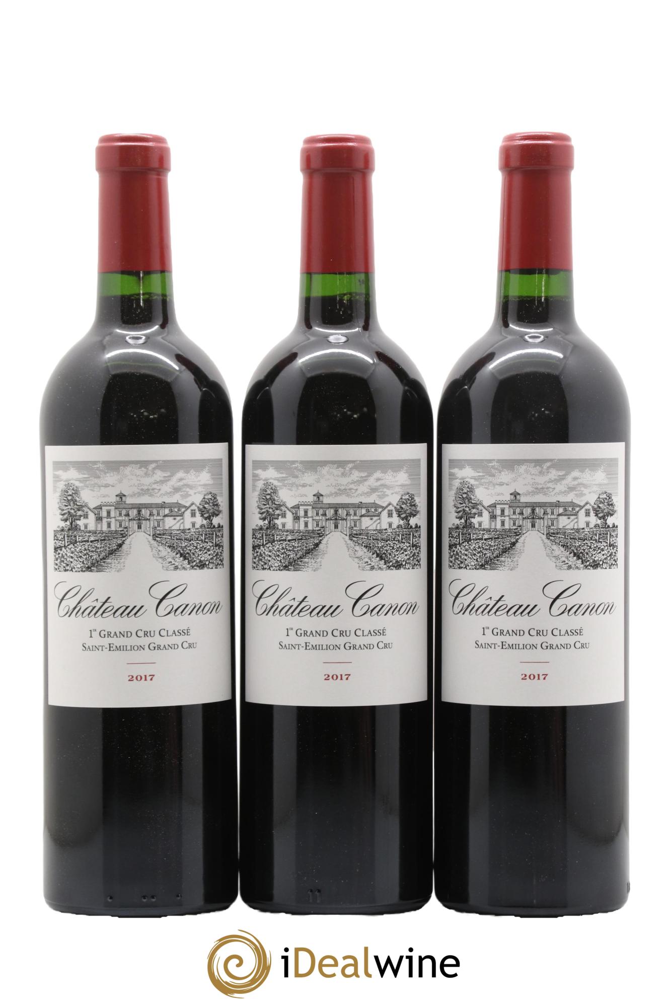 Château Canon 1er Grand Cru Classé B 2017 - Lotto di 3 bottiglie - 0