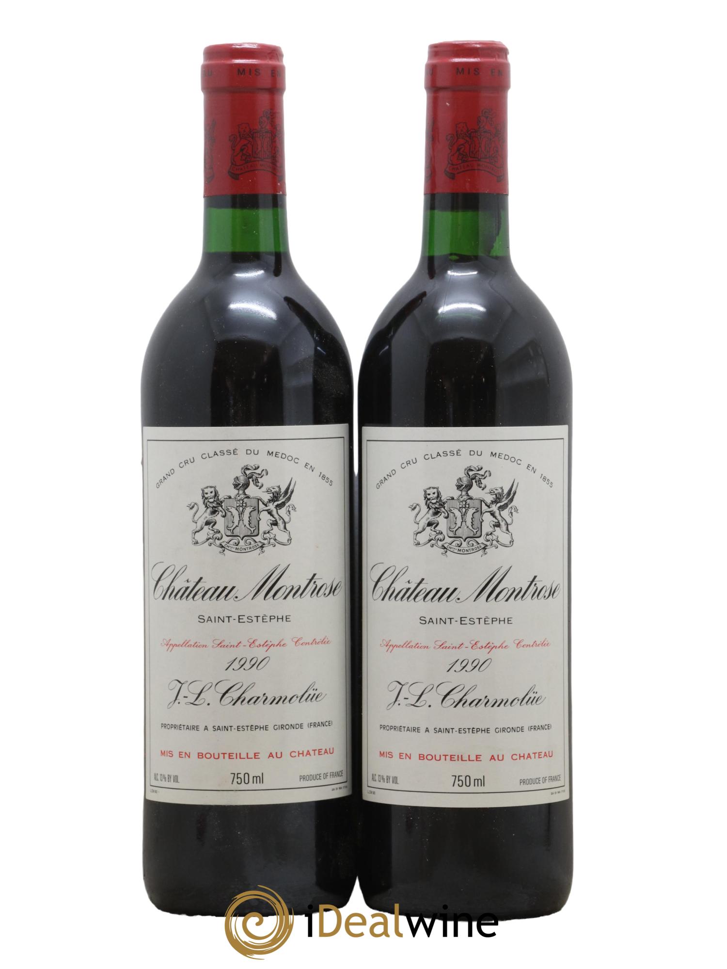 Château Montrose 2ème Grand Cru Classé 1990 - Lot de 2 bouteilles - 0