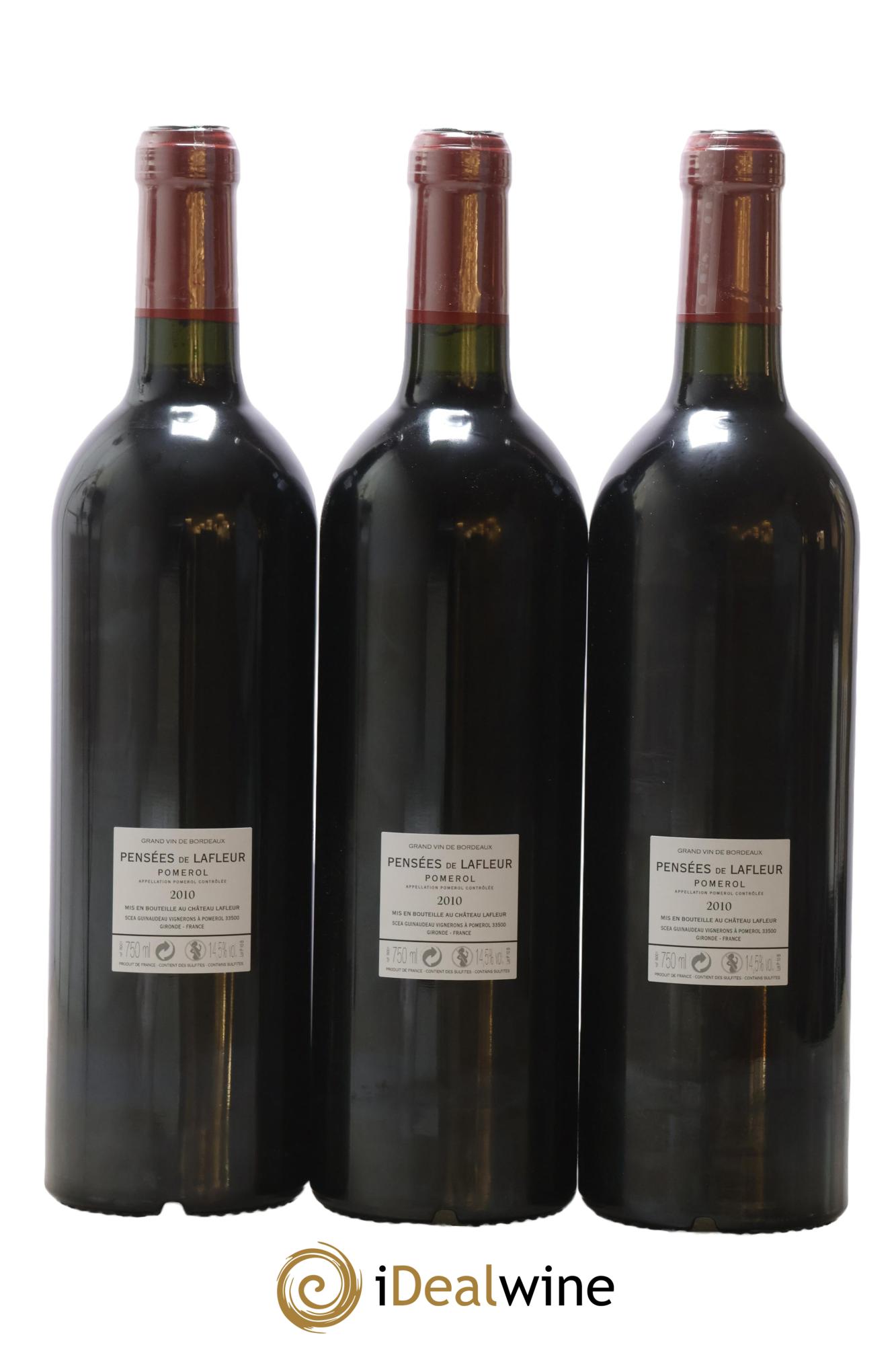 Pensées de Lafleur Second Vin 2010 - Lotto di 3 bottiglie - 1