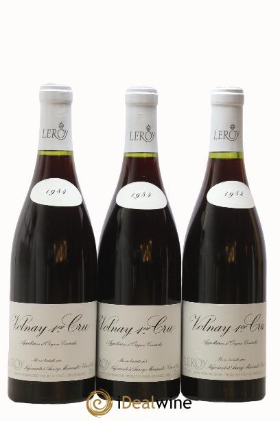 Volnay 1er Cru Leroy SA 1984 - Lot de 3 bouteilles - 0