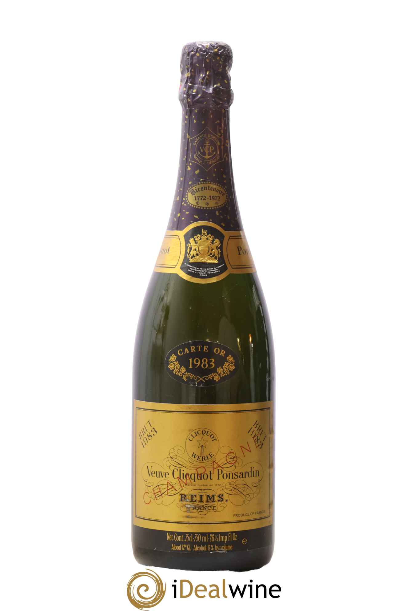 Carte d'Or Veuve Clicquot 1983 - Lot de 1 bouteille - 0