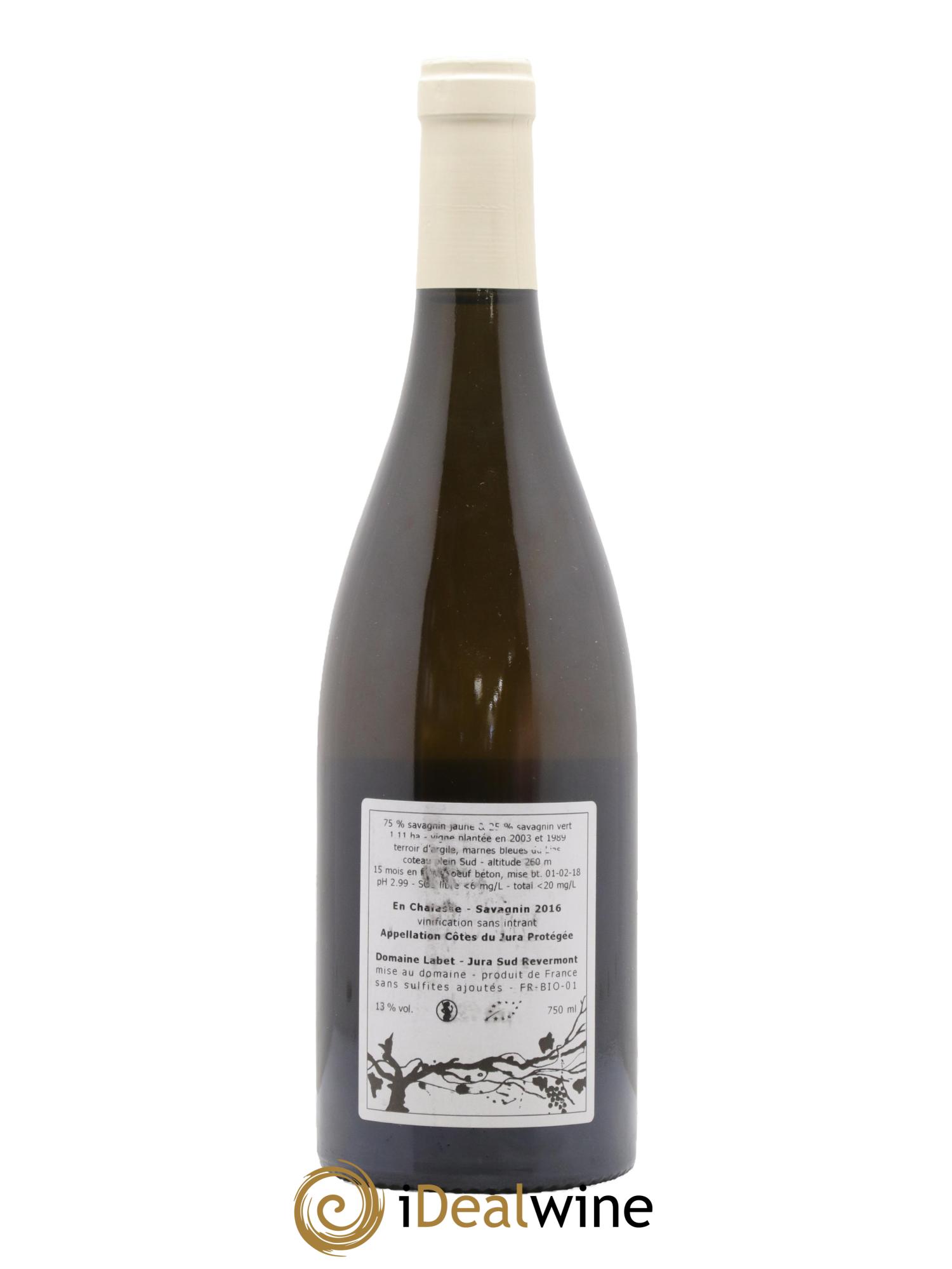 Côtes du Jura Fleur de Savagnin En Chalasse Romain - Julien  - Charline Labet 2016 - Lot de 1 bouteille - 1