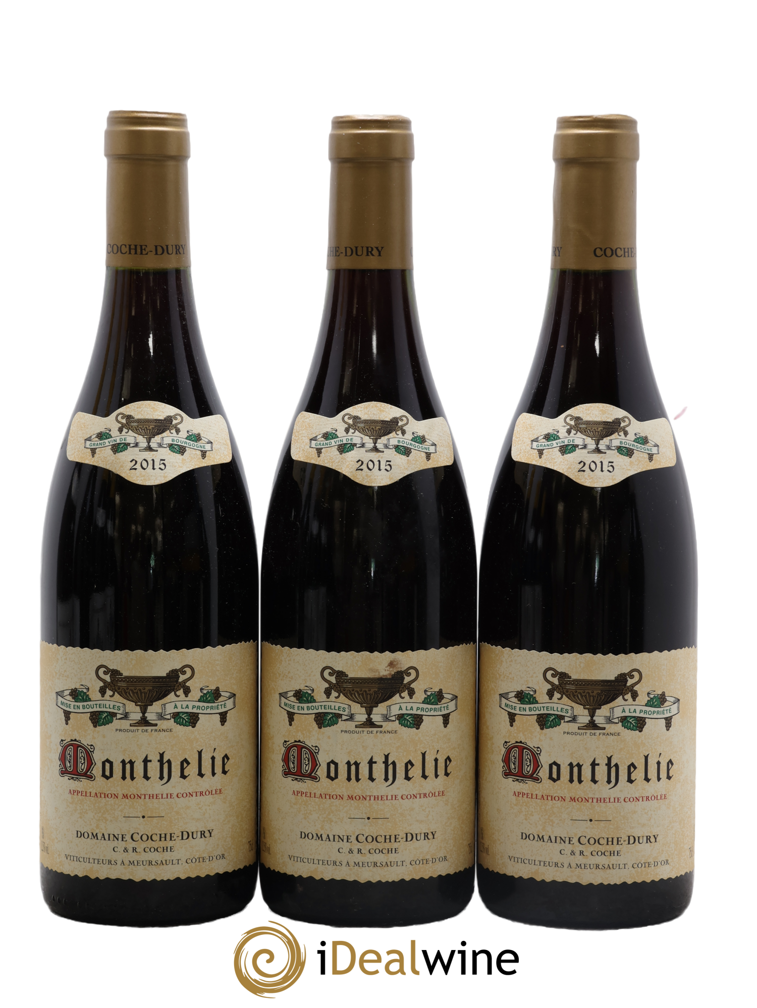 Monthélie Coche Dury (Domaine) 2015 - Lotto di 3 bottiglie - 0