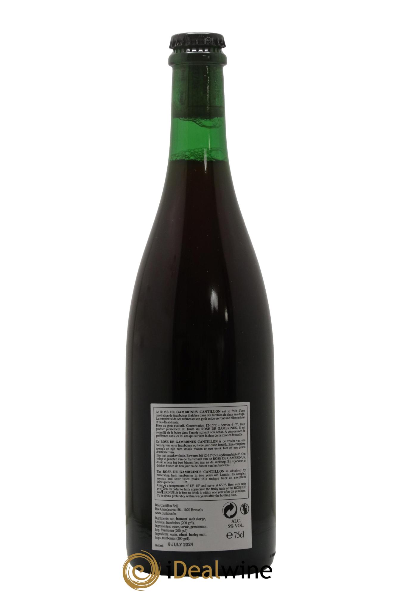 Bière Rosé de Gambrinus Cantillon Lambic - Lot of 1 bottle - 1