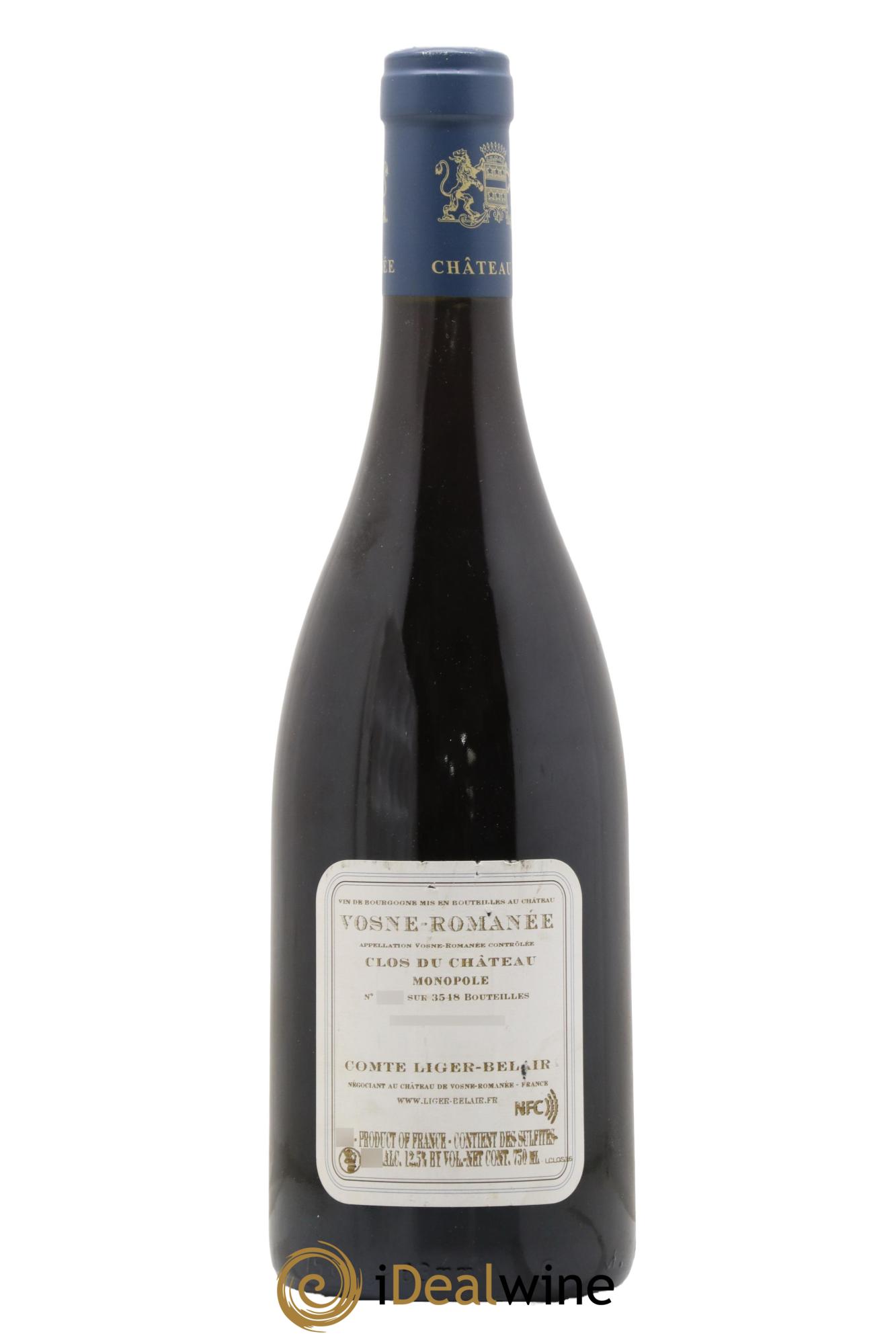 Vosne-Romanée Clos du Château Comte Liger-Belair (Domaine du) 2016 - Lot de 1 bouteille - 1