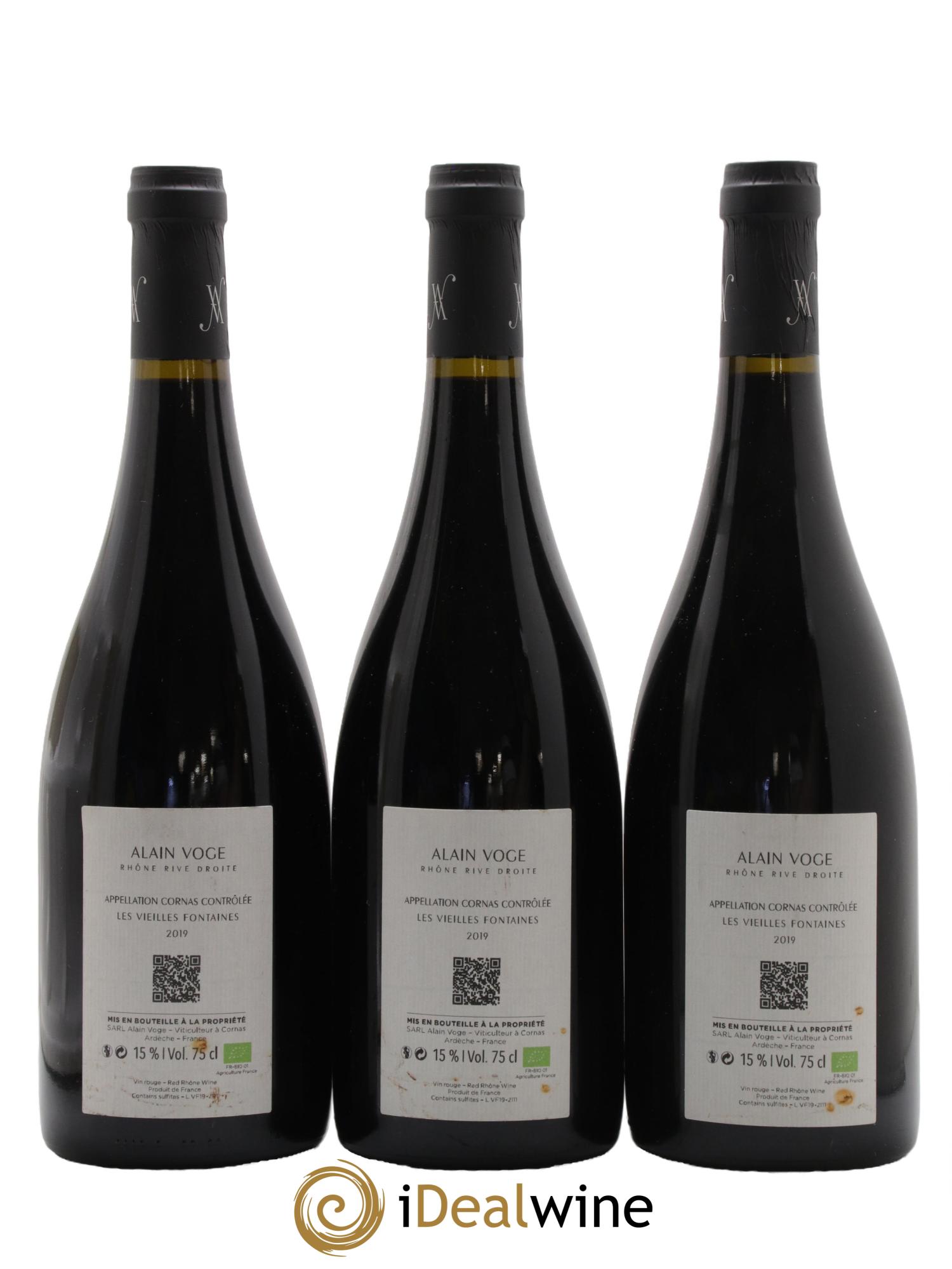 Cornas Les Vieilles Fontaines Alain Voge (Domaine) 2019 - Lot de 3 bouteilles - 1