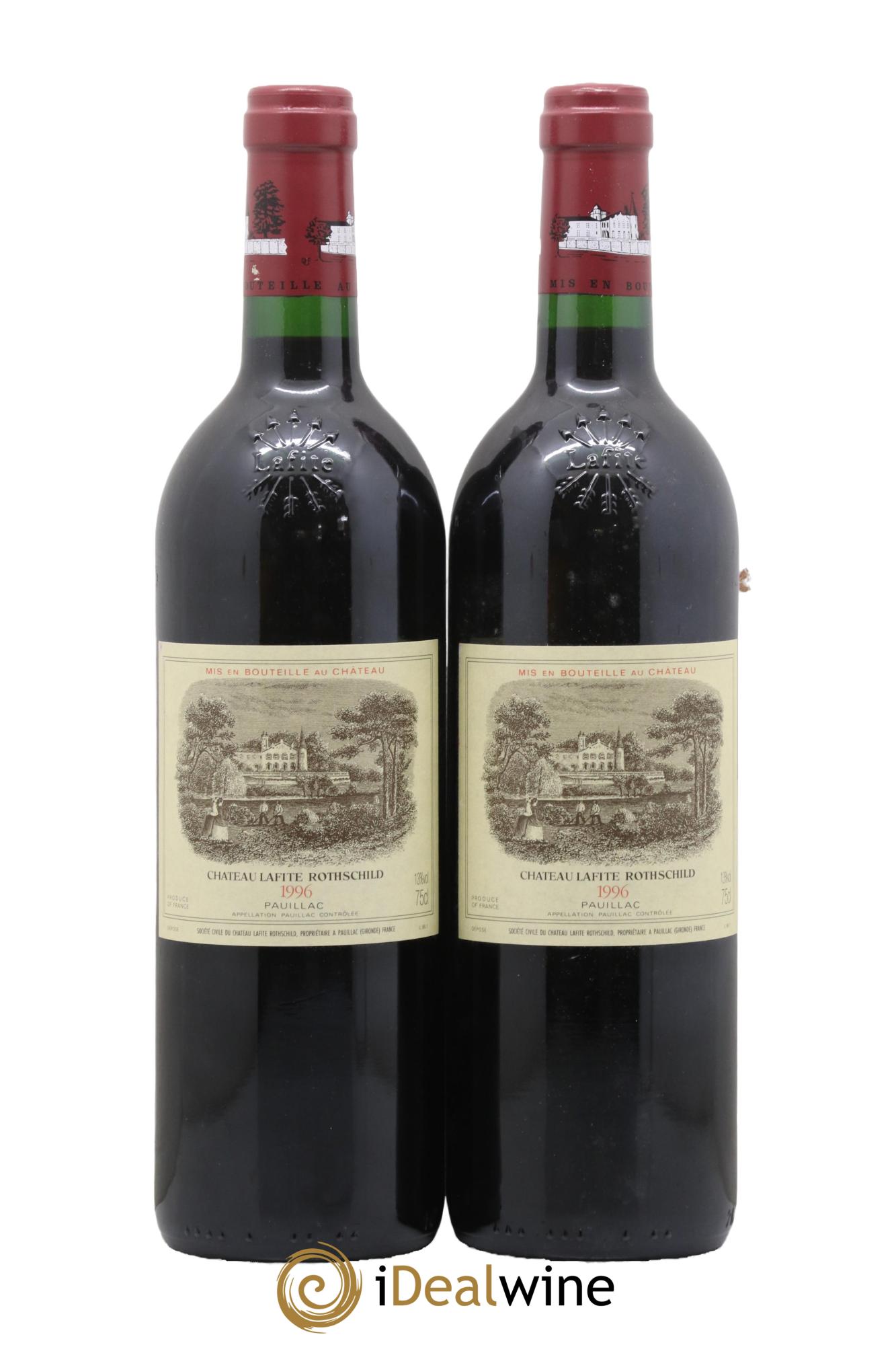 Château Lafite Rothschild 1er Grand Cru Classé 1996 - Lot de 2 bouteilles - 0